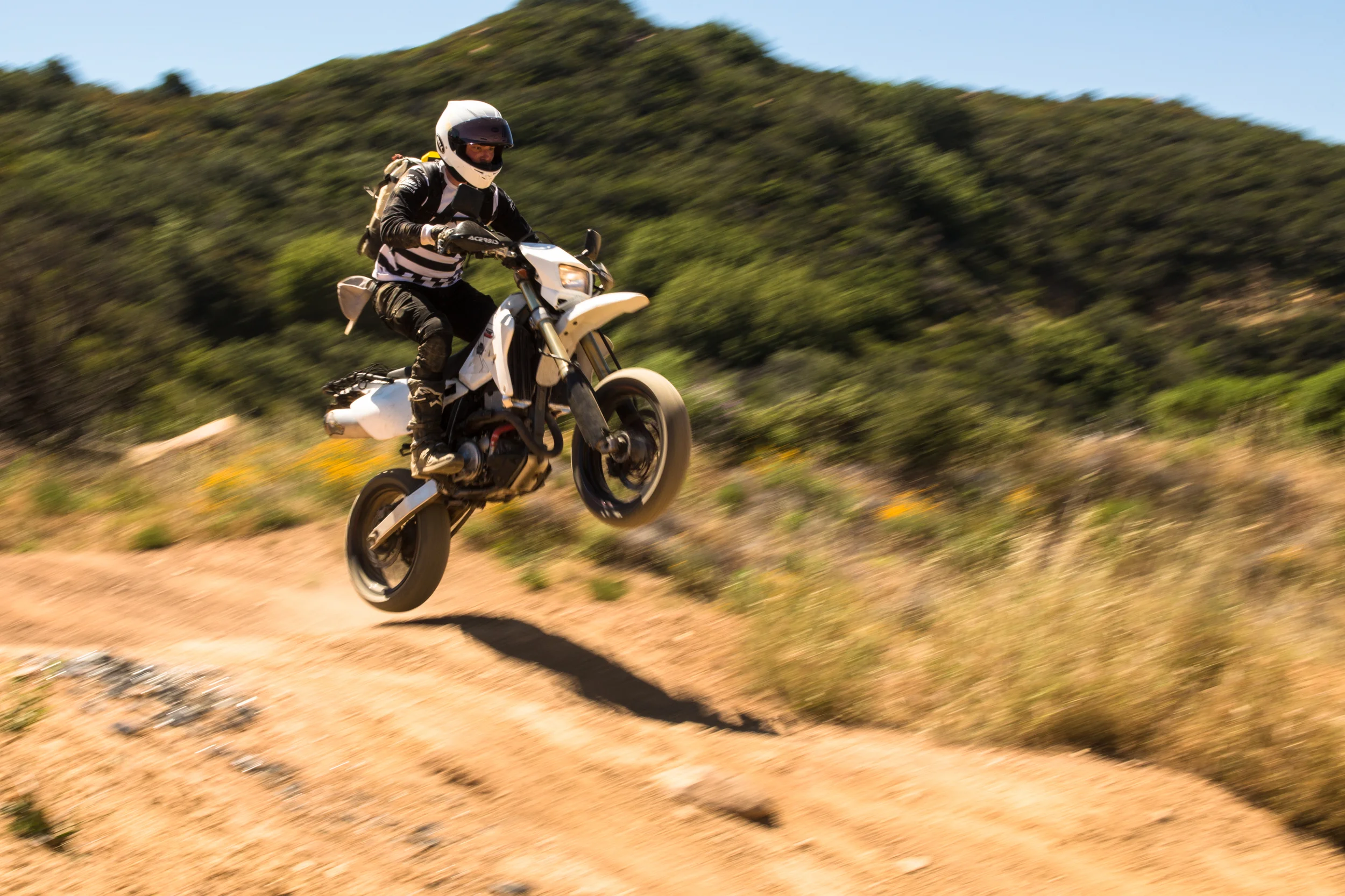 Bouncing around in true supermoto fashion. &nbsp;