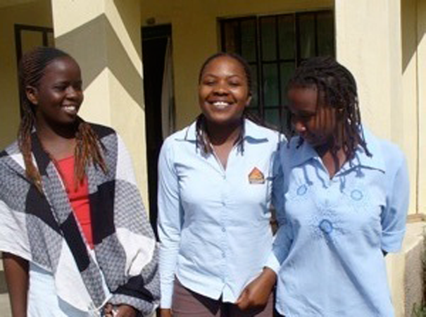  Every year, a number of BEADS-sponsored girls graduate from high school. Before receiving continued support in college, they spend one year working as BEADS interns. Pictured here are 2009 BEADS interns Ann, Diana, and Catherine. 