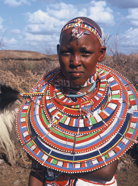  The Maasai tribe of Kenya is world-famous for its beautiful beadwork, which is created by the women of the tribe and worn in rituals and ceremonies by both men and women. It is often given as a gift on special occasions. 