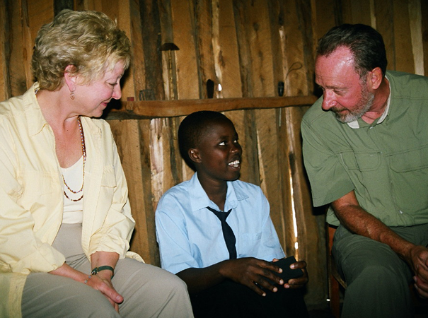  Sanaipei excitedly tells her sponsors about her 'vision' for education in her father's hut, 2006. 
