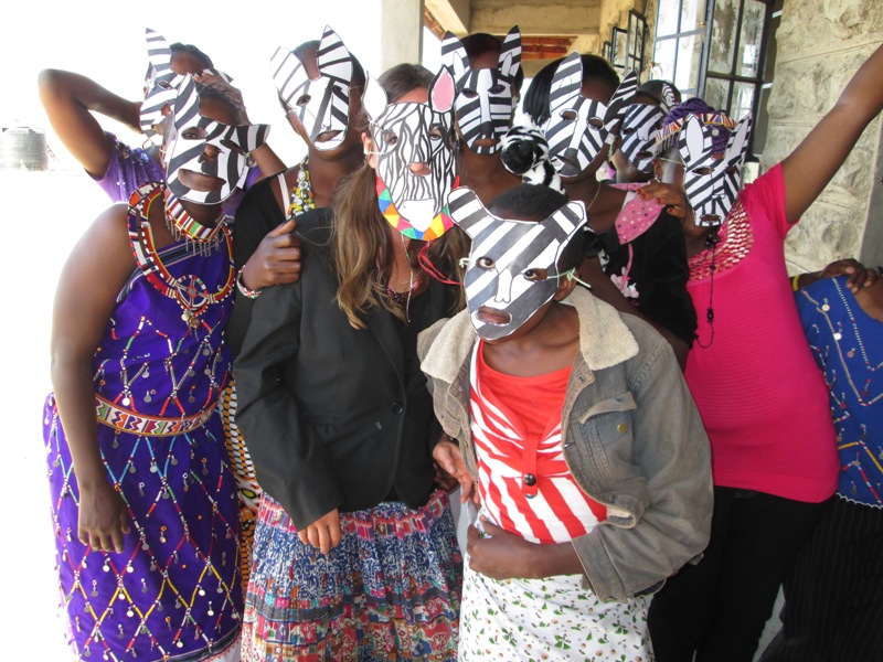 Students preparing to reenact the Great Migration