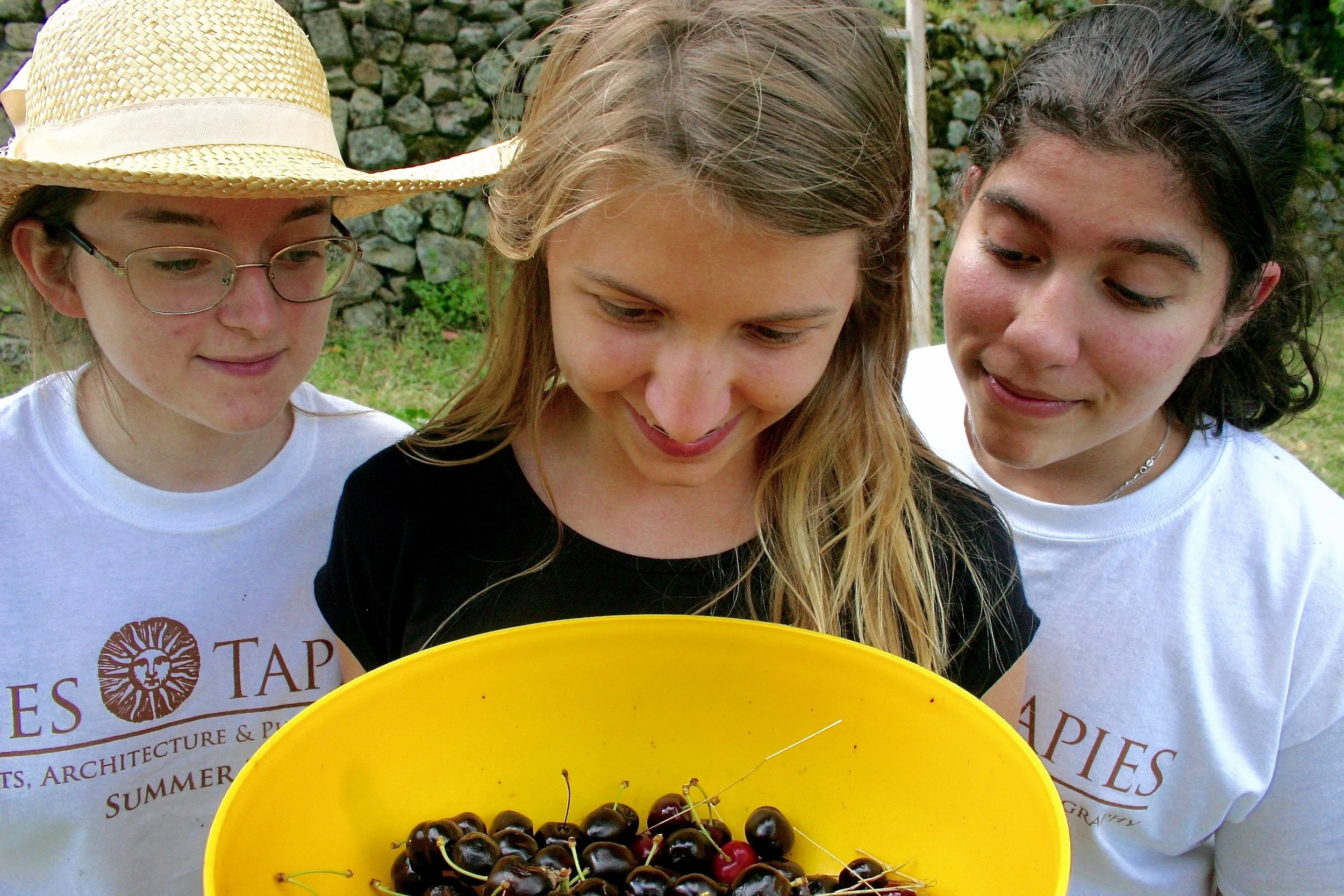 Enjoying the fruits of their labour!