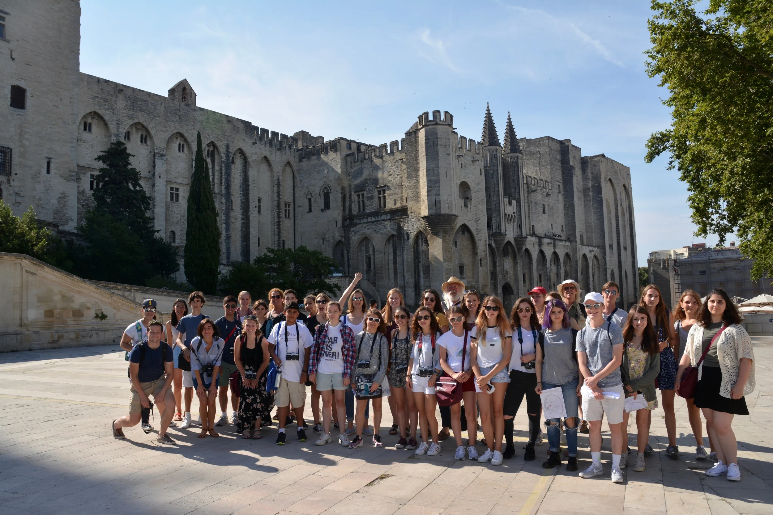 Group photograph outside the Palais des Papes