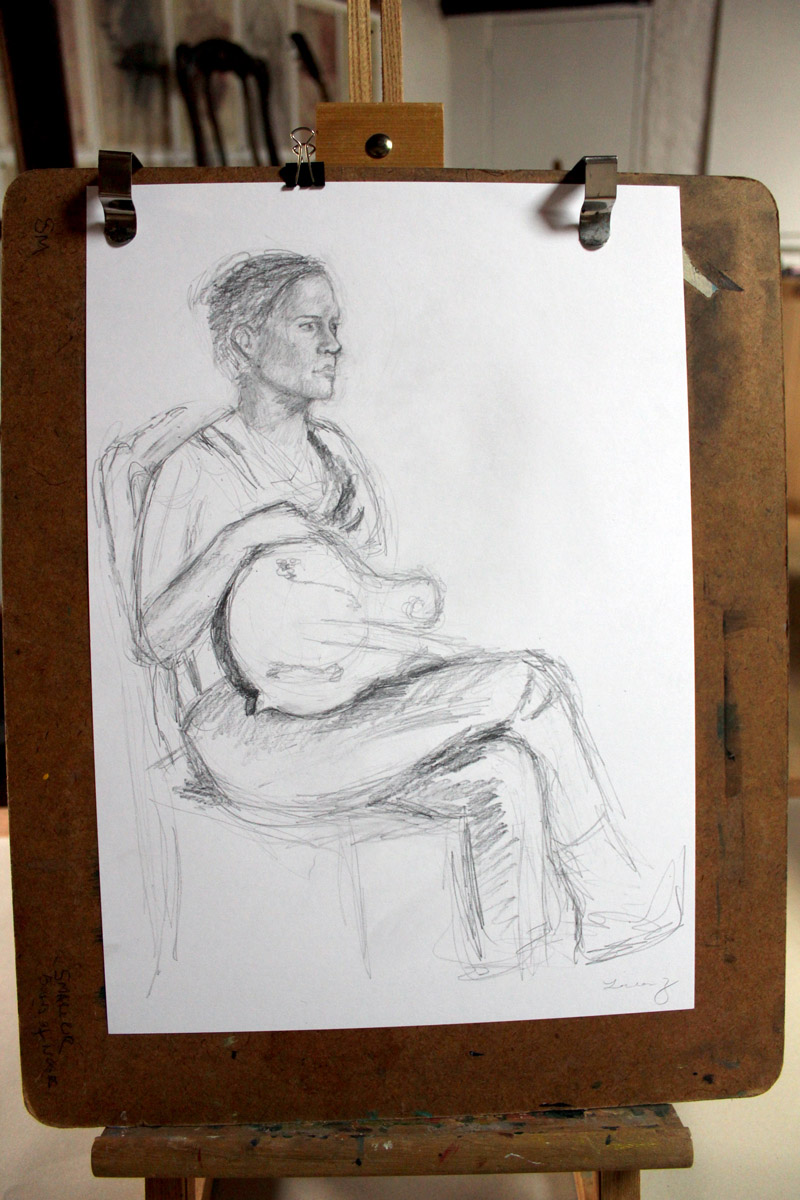  figure drawing session at les tapies summer programs 