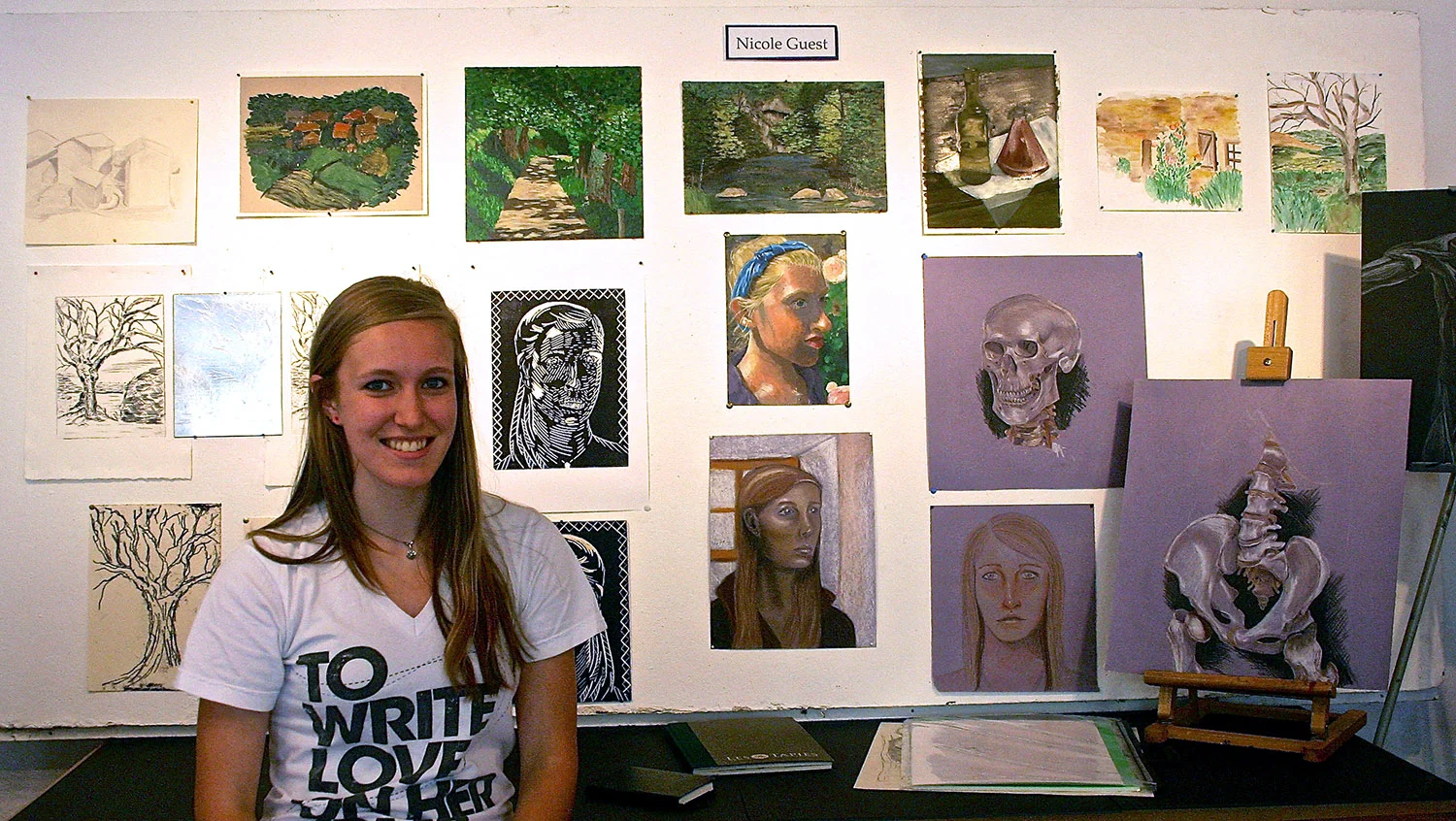 student portfolio presentation at les tapies summer programs.JPG