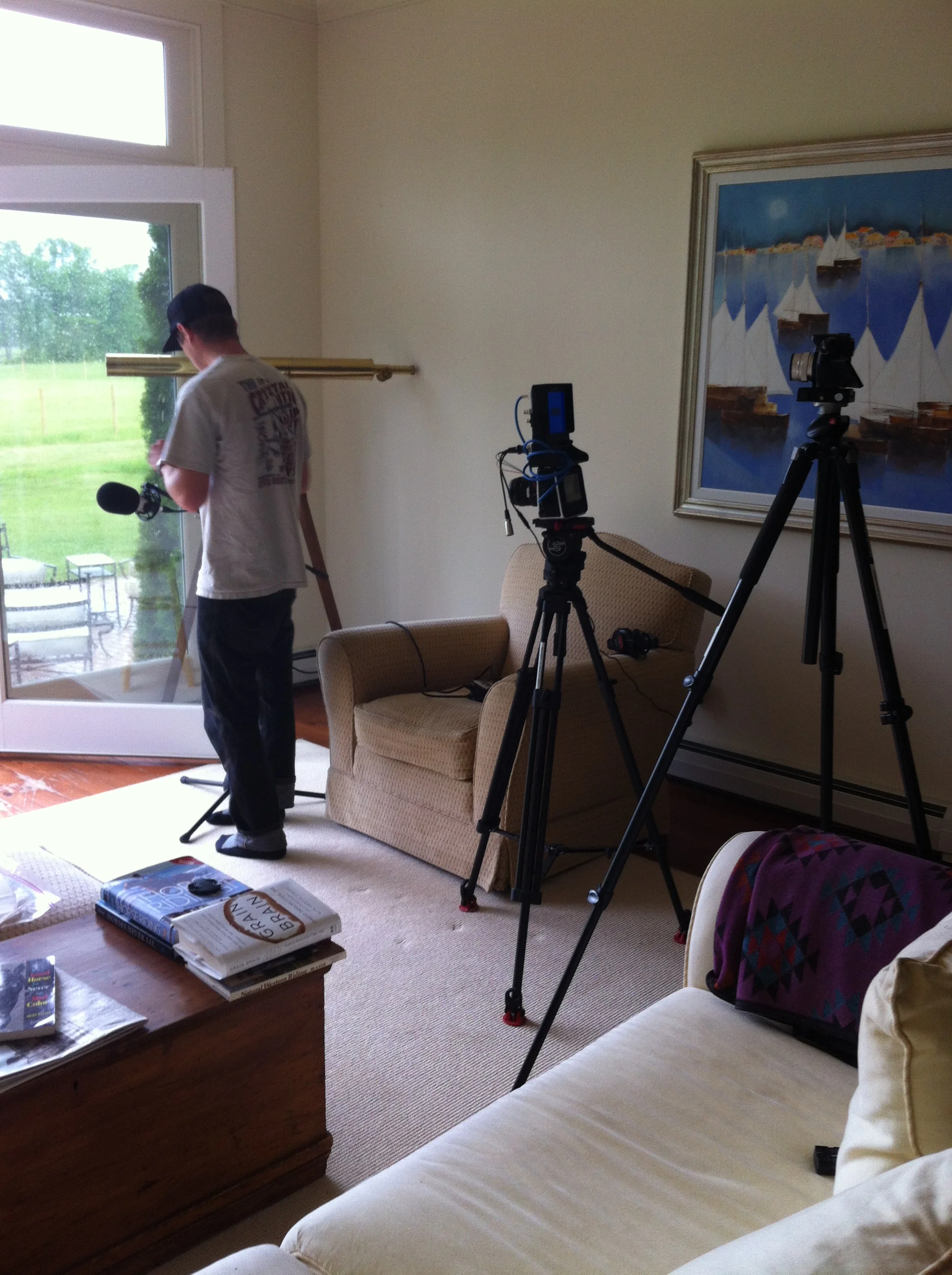 David Schmidt setting up.