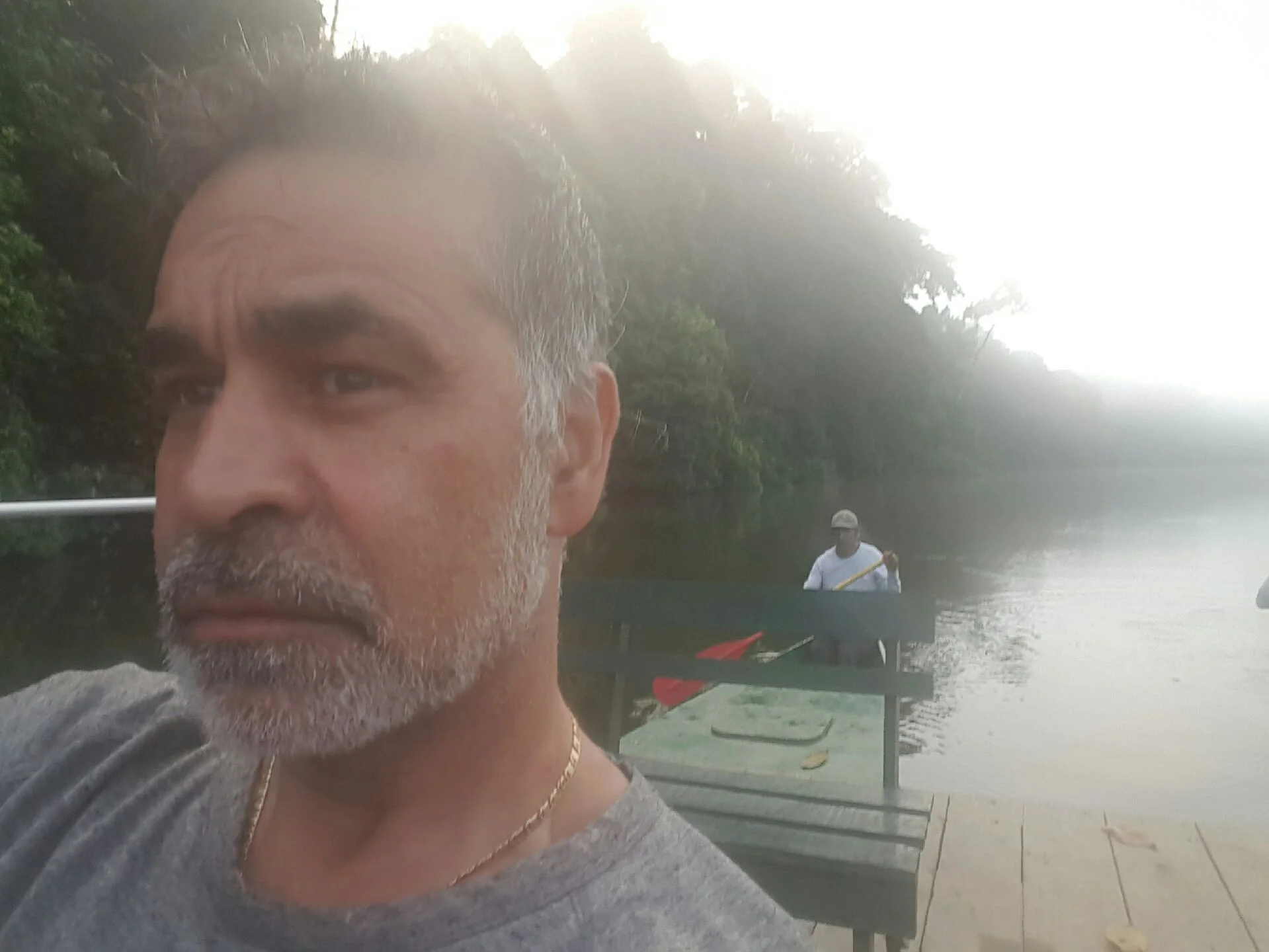 Mas traveled by boat to the Peruvian village.