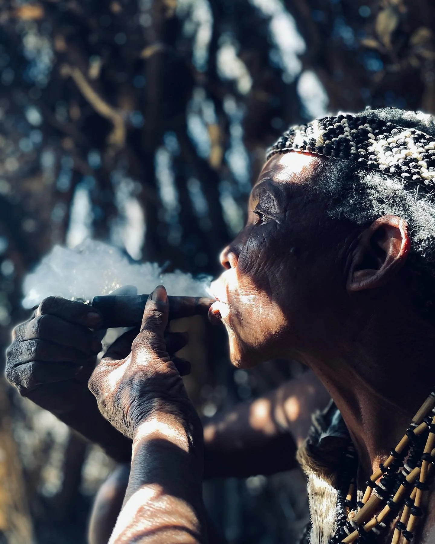 Made it back to Namibia to shoot the first episode of the @UntoldAfrican stories project. Amazing scenes captured in the San tribe as a grandmother smokes her weed early in the morning before starting her day. #Celebratingcultures