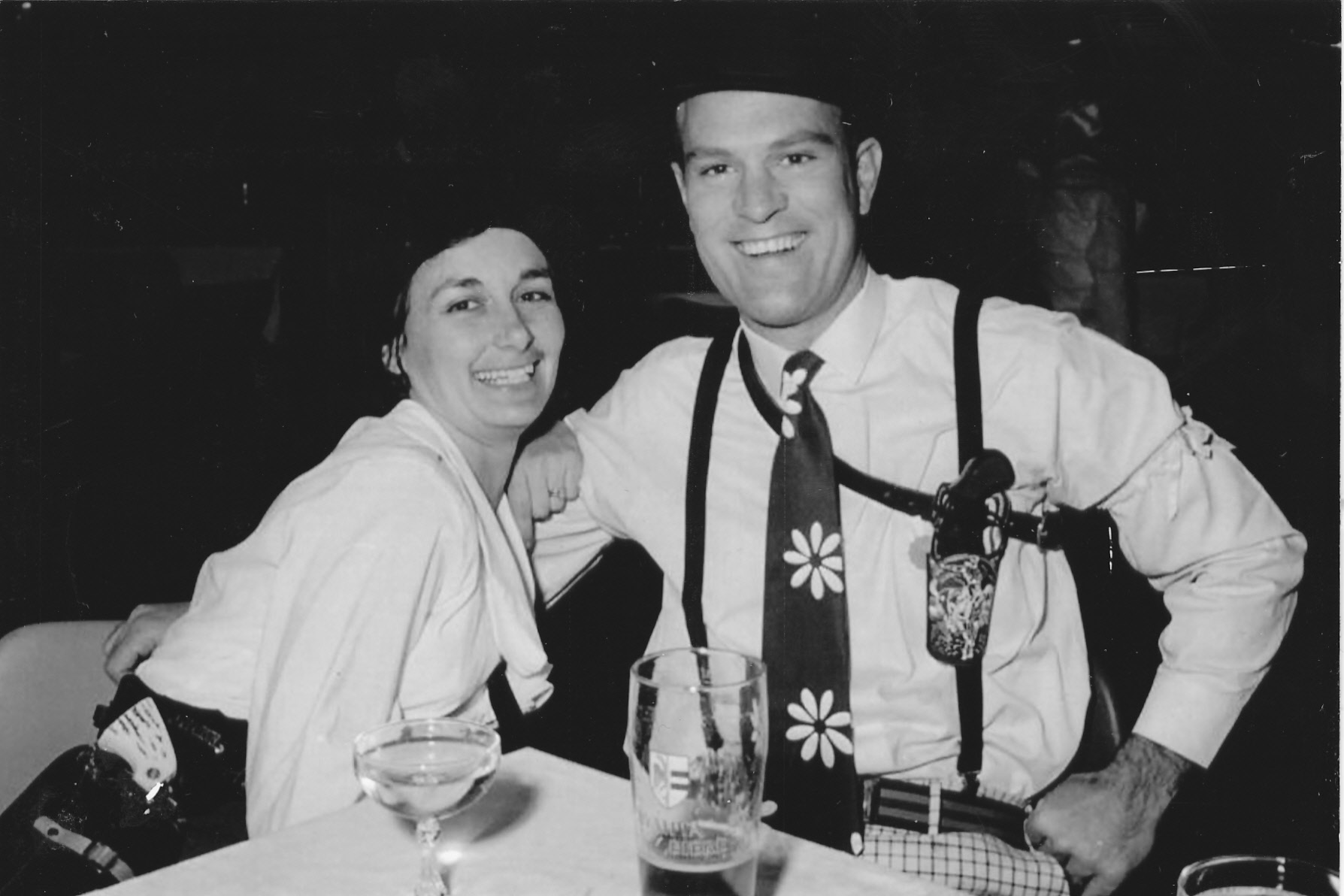 Mary Jo and George as Bonnie and Clyde, 1968.