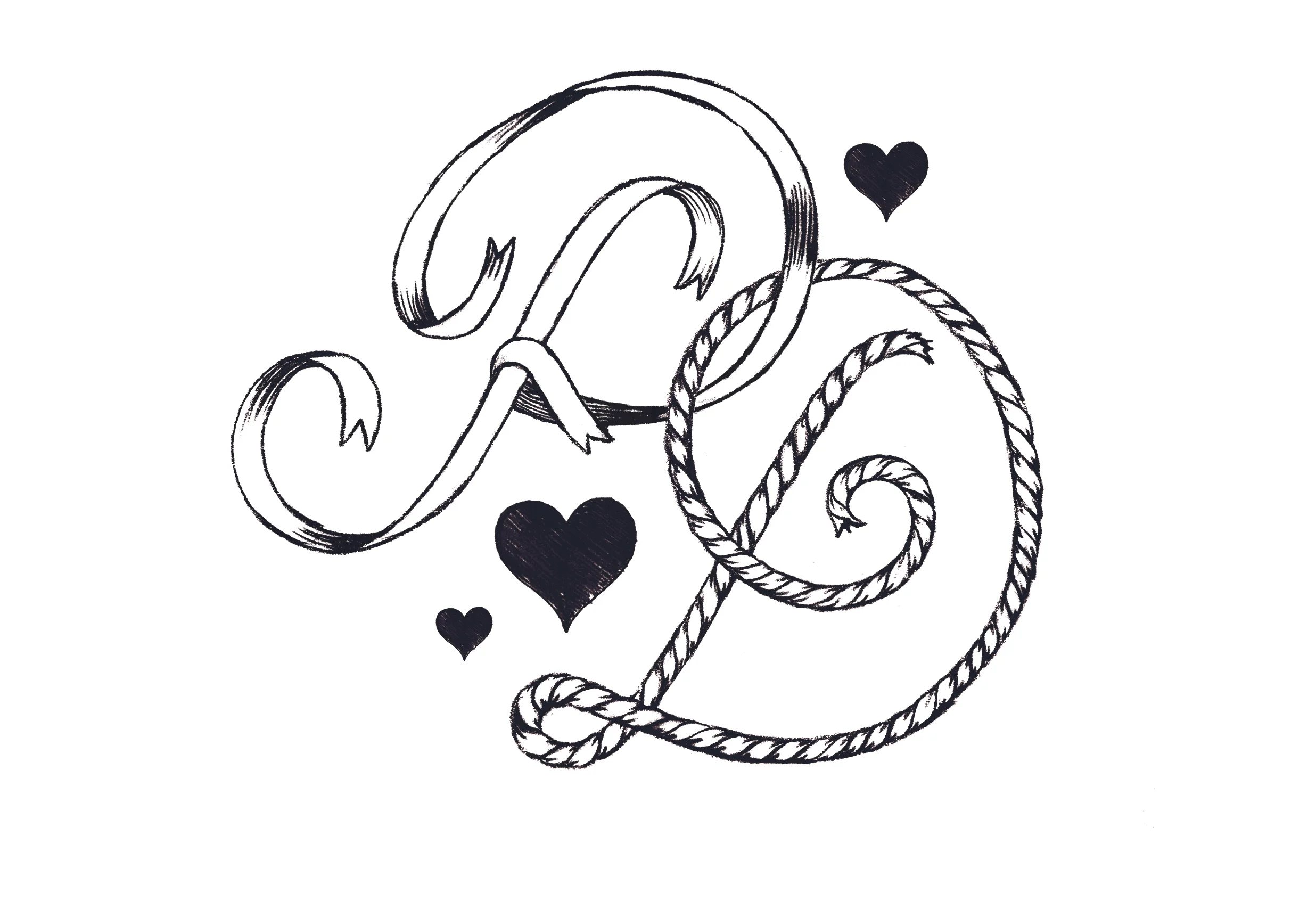 ellis monogram ribbon and rope