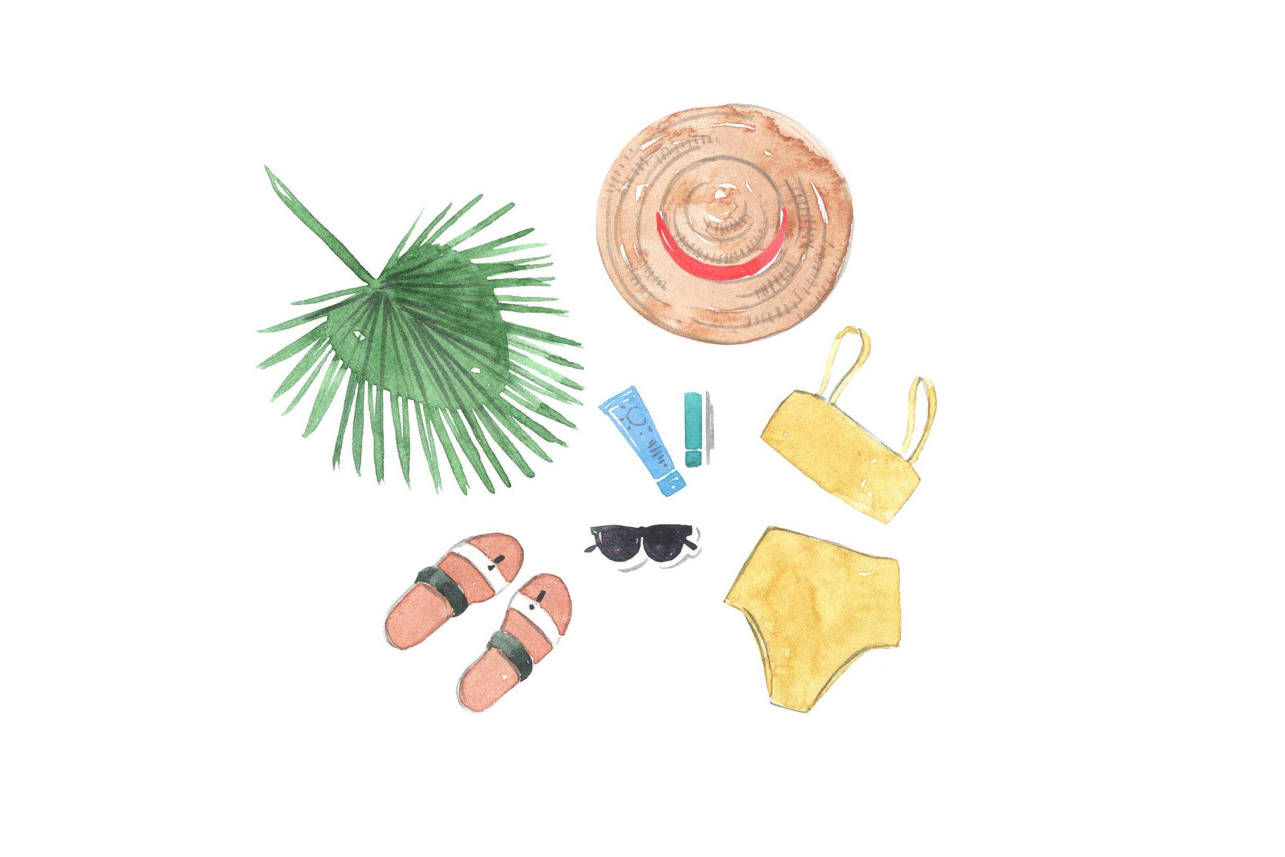 erin-ellis_lifestyle_watercolor_illustrations_travel_flatlay_well+good.jpg