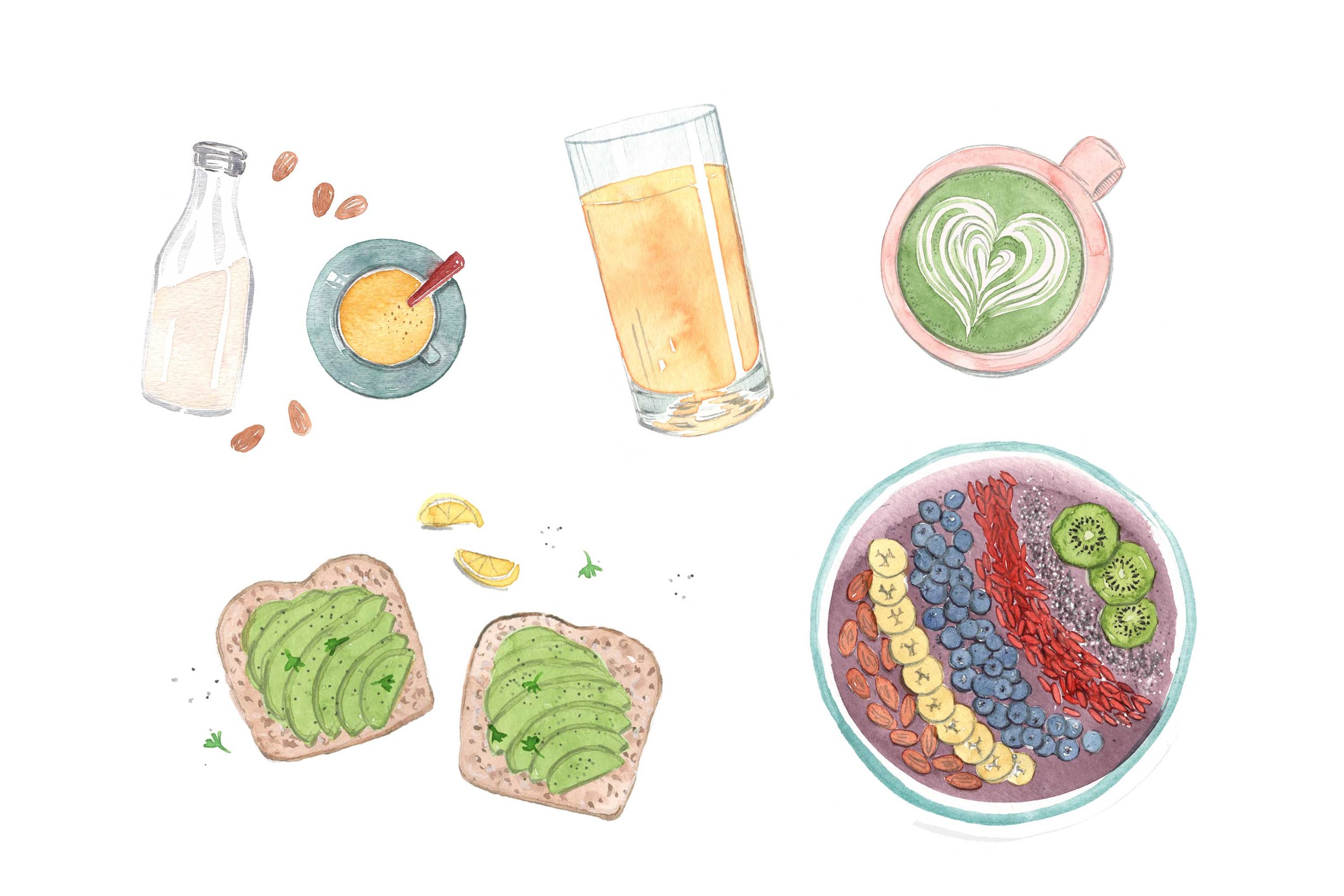 erin-ellis_lifestyle_watercolor_illustrations_breakfast_food_well+good.jpg