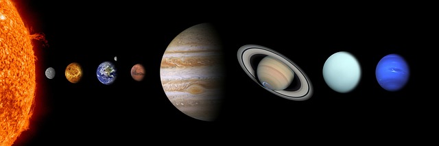 composit image of the planets (and sun) in our solar system