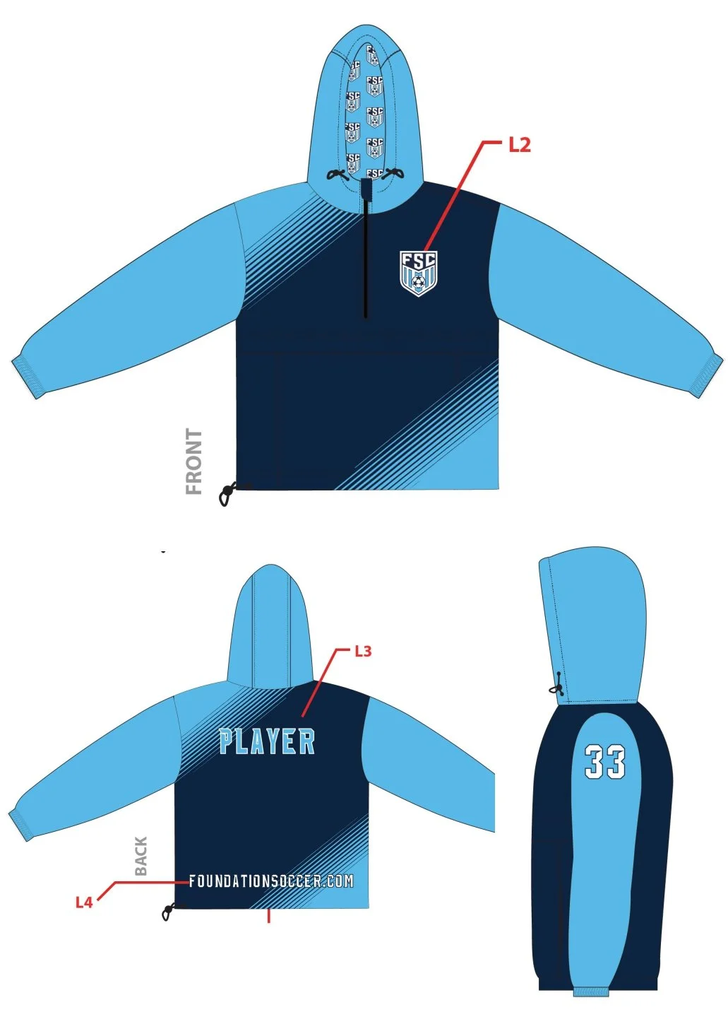 Foundation SC 1/2 Zip Rain Jacket