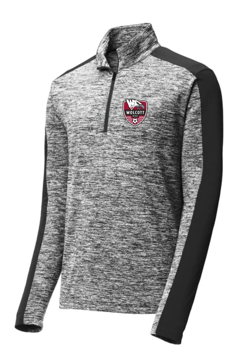 Wolcott Sport-Tek® PosiCharge® Electric Heather Colorblock 1/4-Zip Pullover