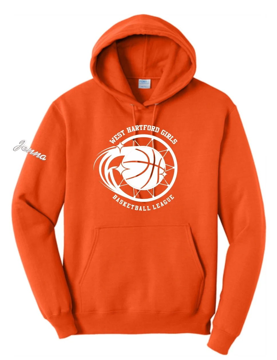 West Hartford Girls Basketball Hooded Sweatshirt