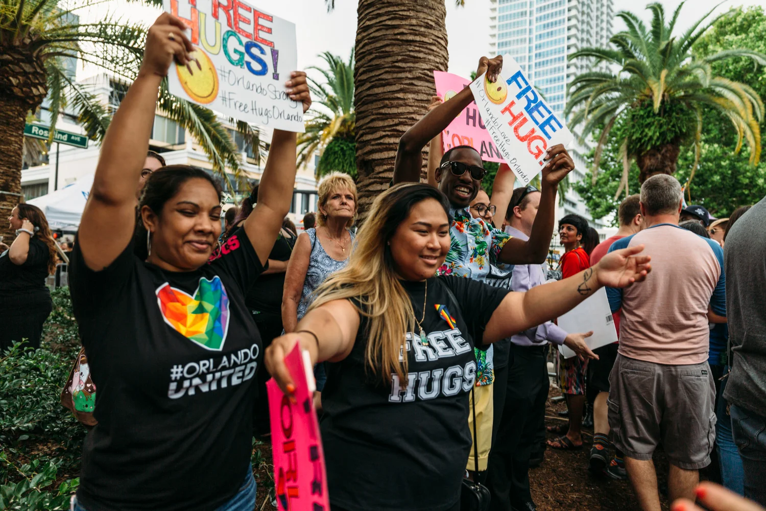 Free Hugs were given a plenty.