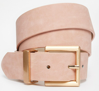 ASOS Blush Belt With Rose Gold Buckle Detail.png