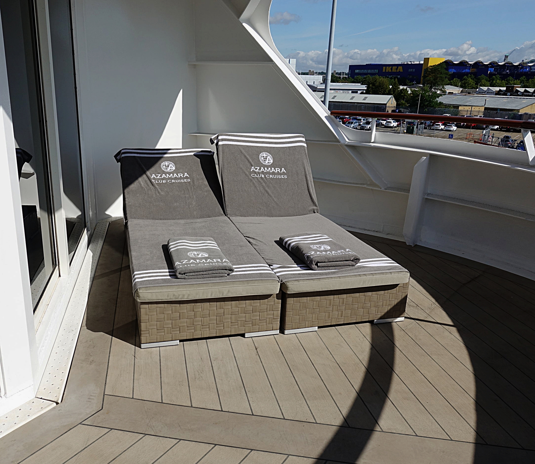  The loungers on the expansive balconies of the Owners suites.  