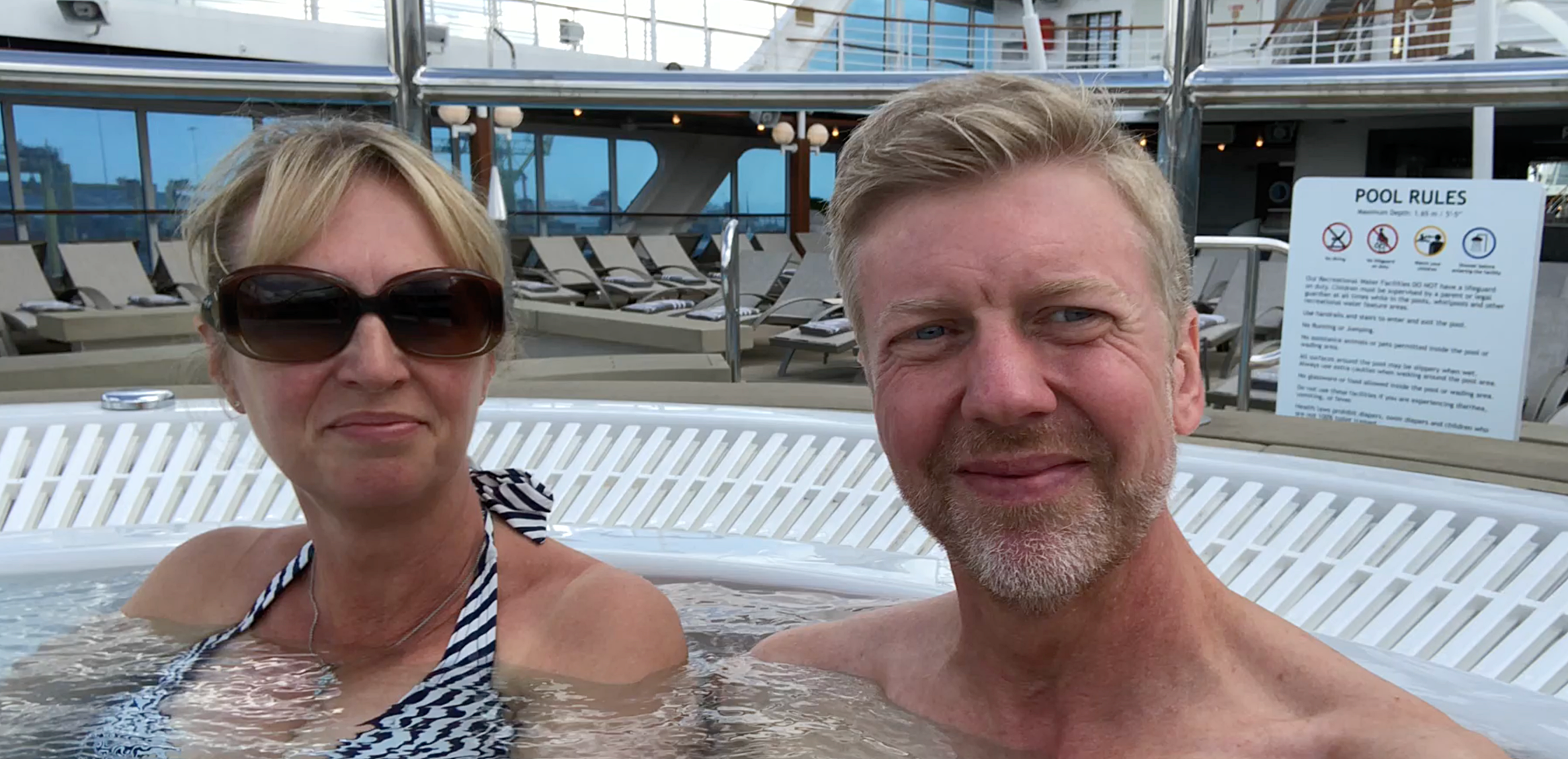 We braved the jacuzzi!