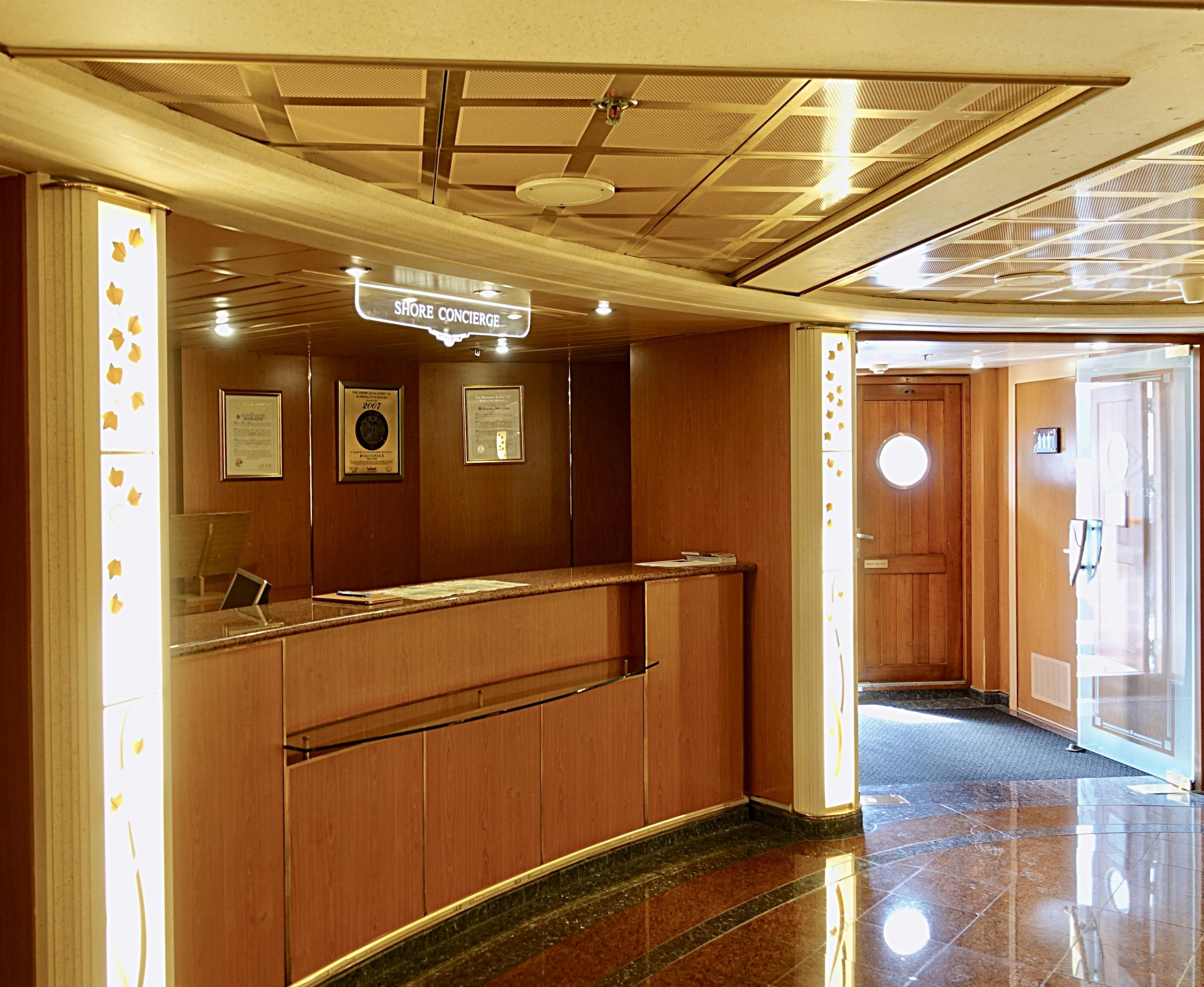 The Shore Concierge desk.