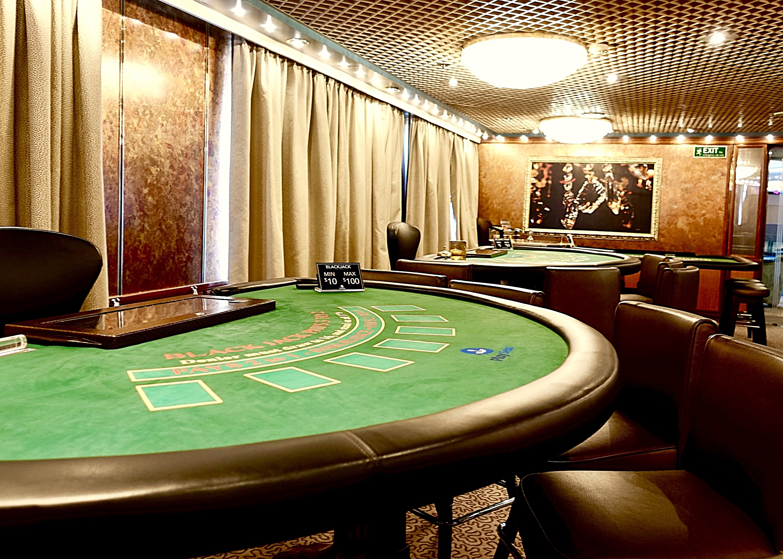  The Casino card tables. 