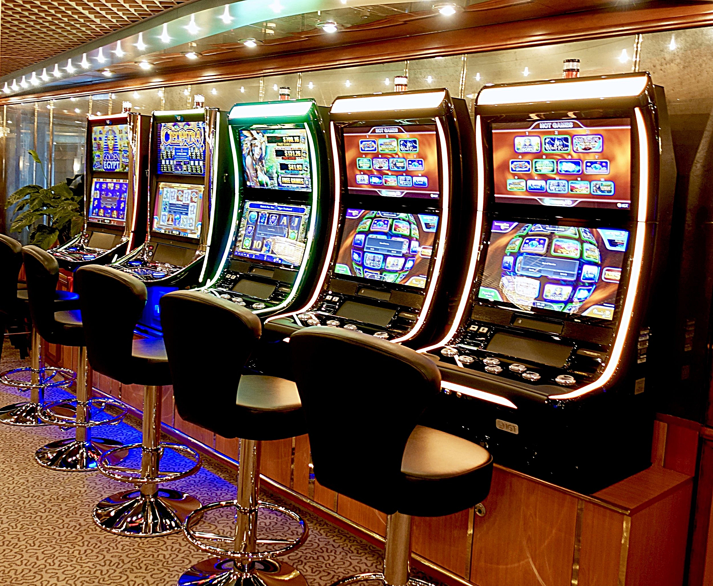  The casino slot machines. 