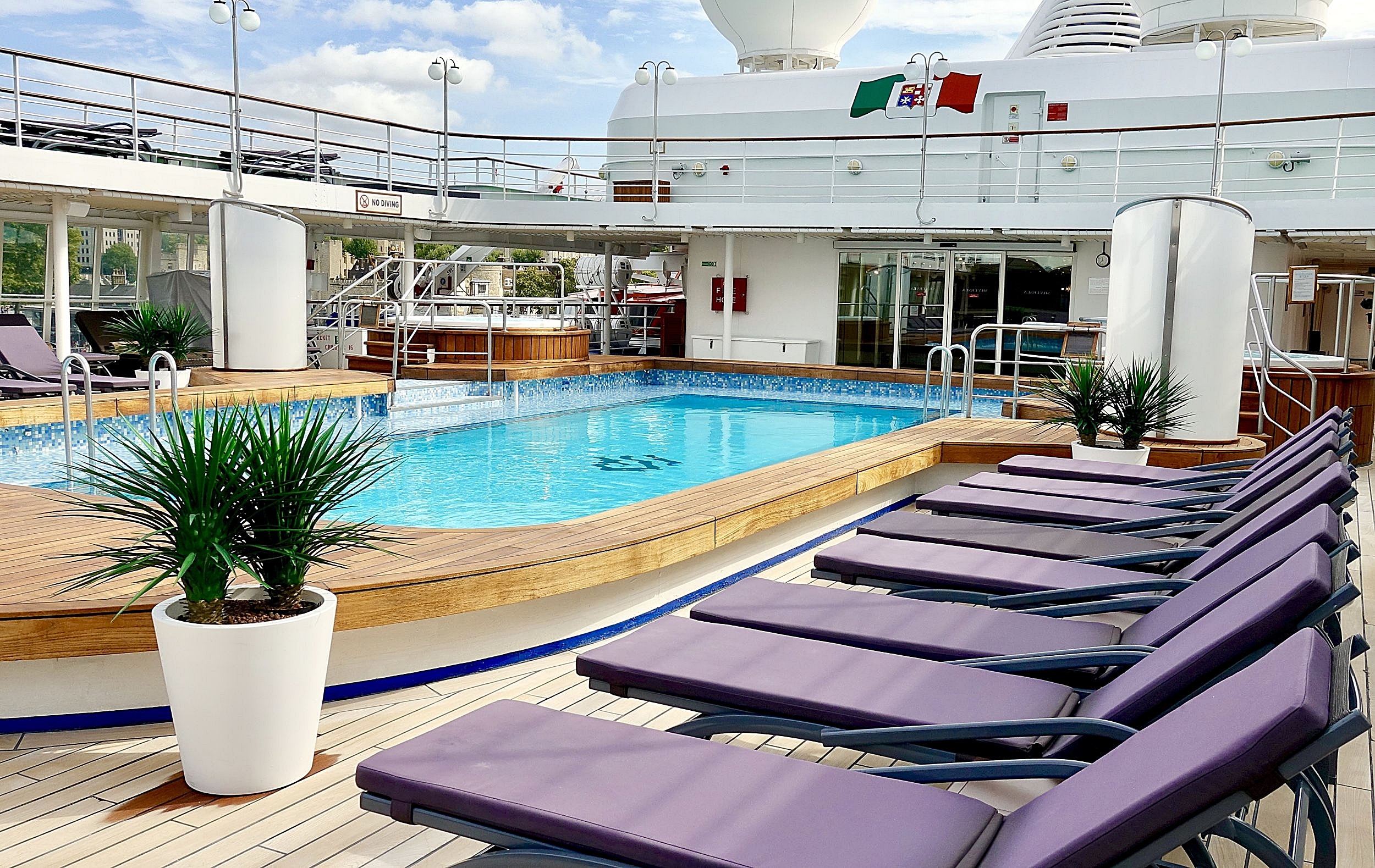  The enticing pool deck.  