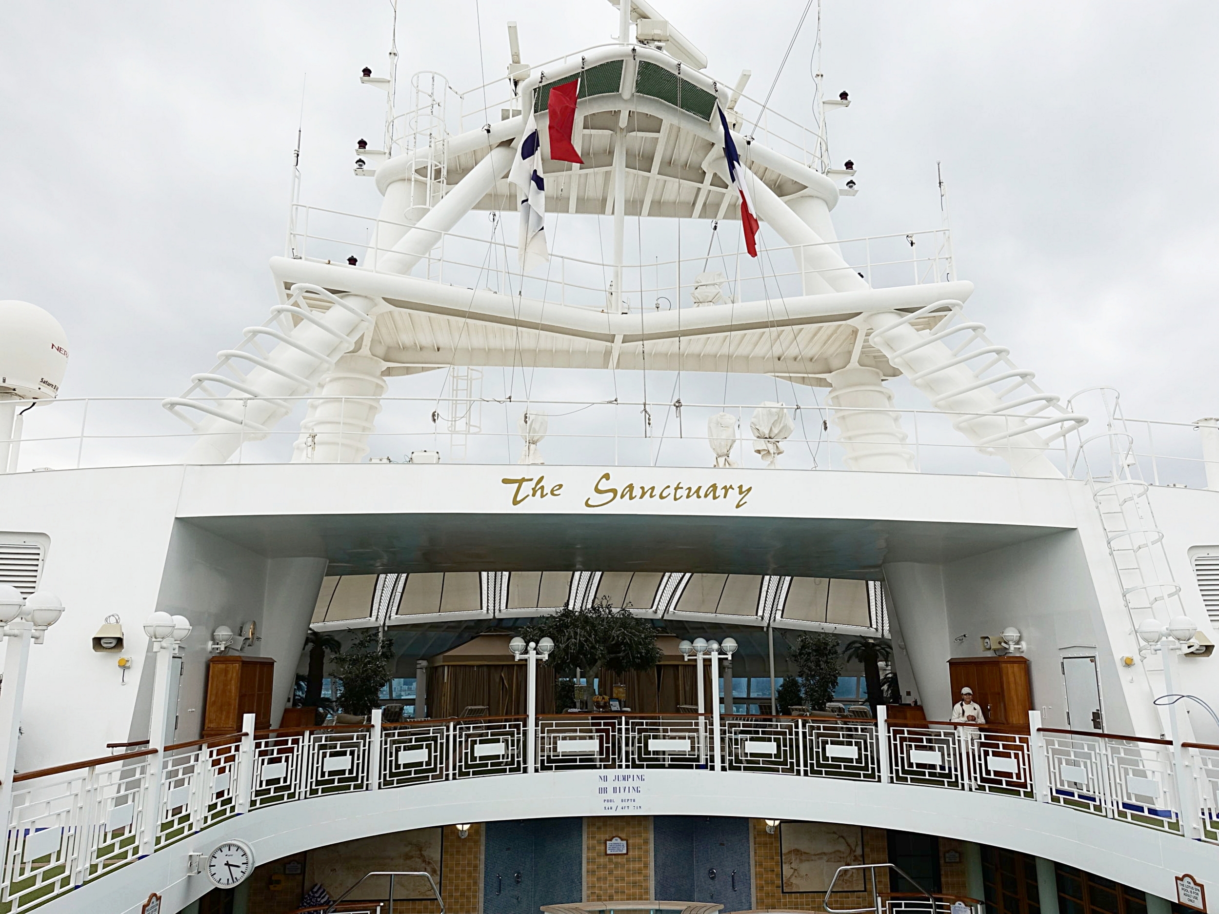  The Sanctuary area is situated right at the front on the top of the ship.  