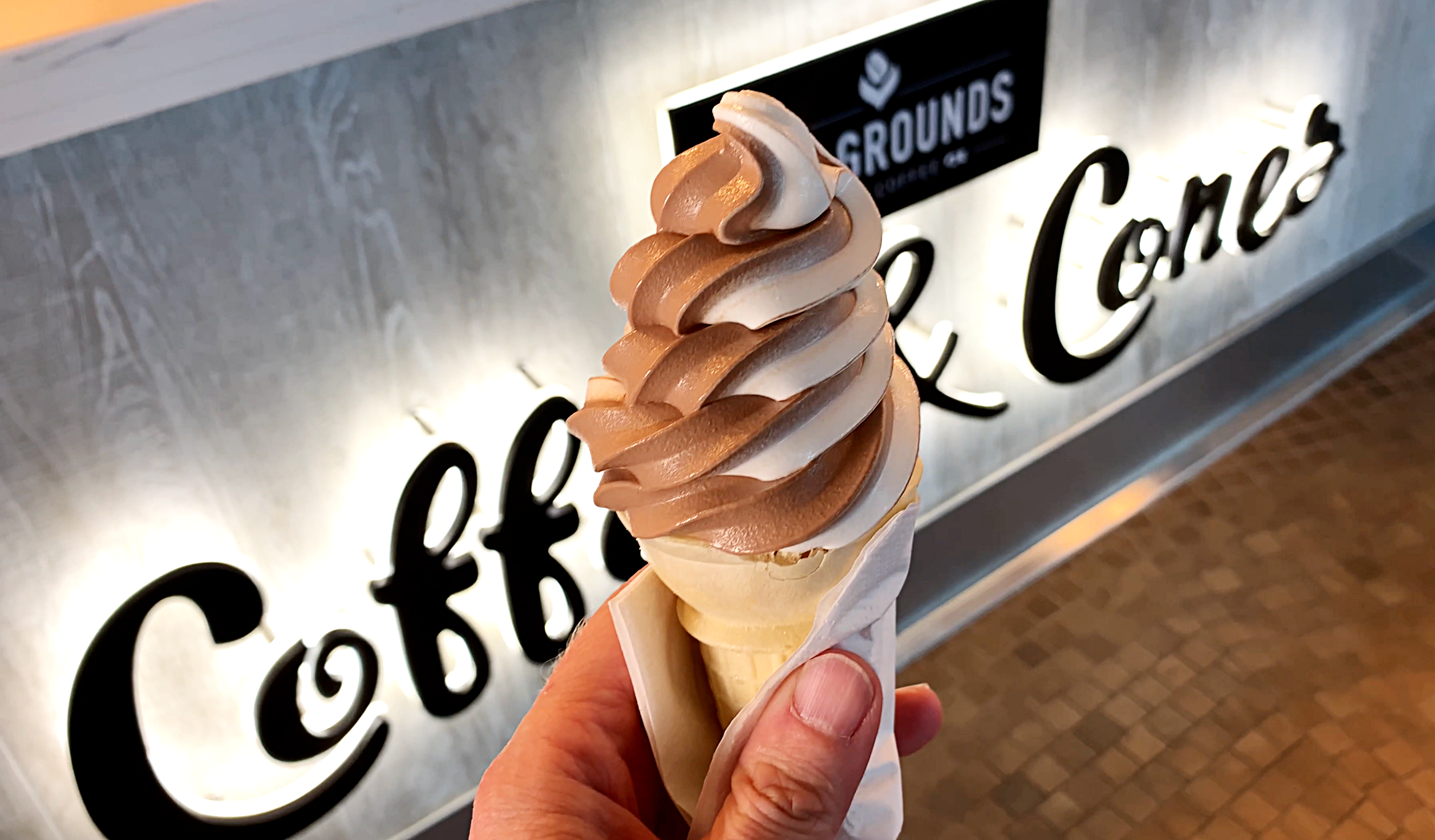  And after a slice of pizza you can grab a complimentary ice cream cone. 