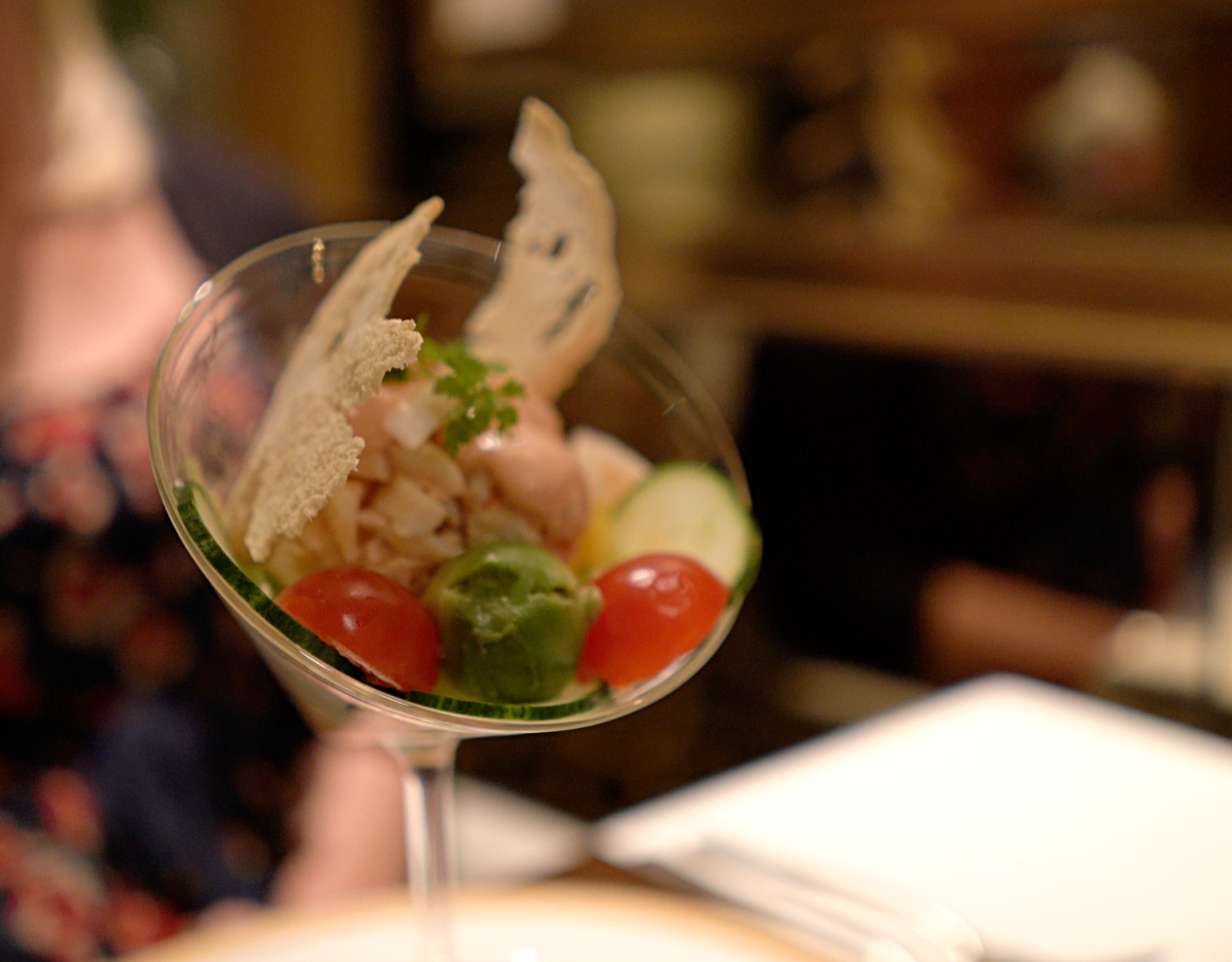 Prawn cocktail starter.