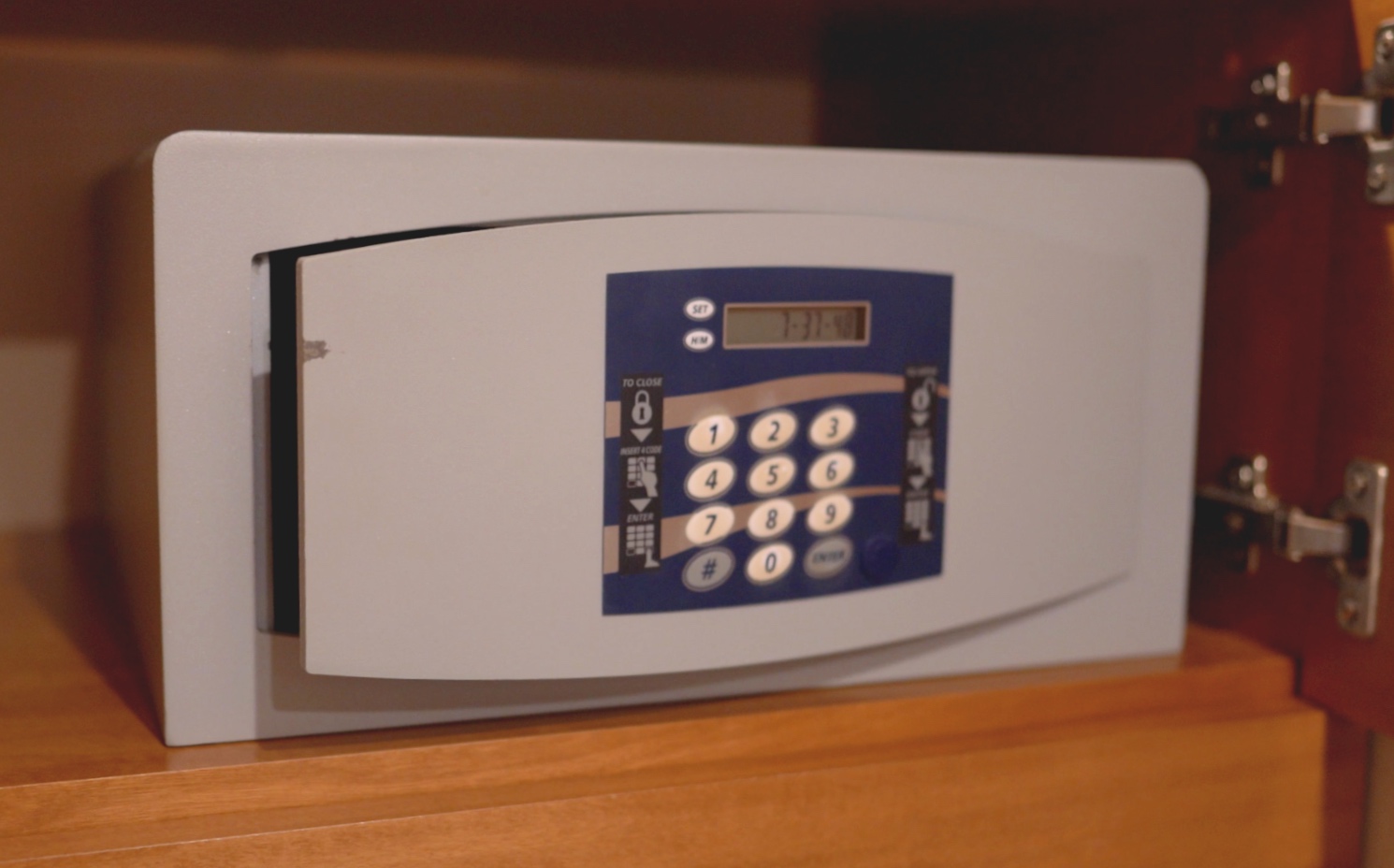 The safe was big enough to house a large laptop.