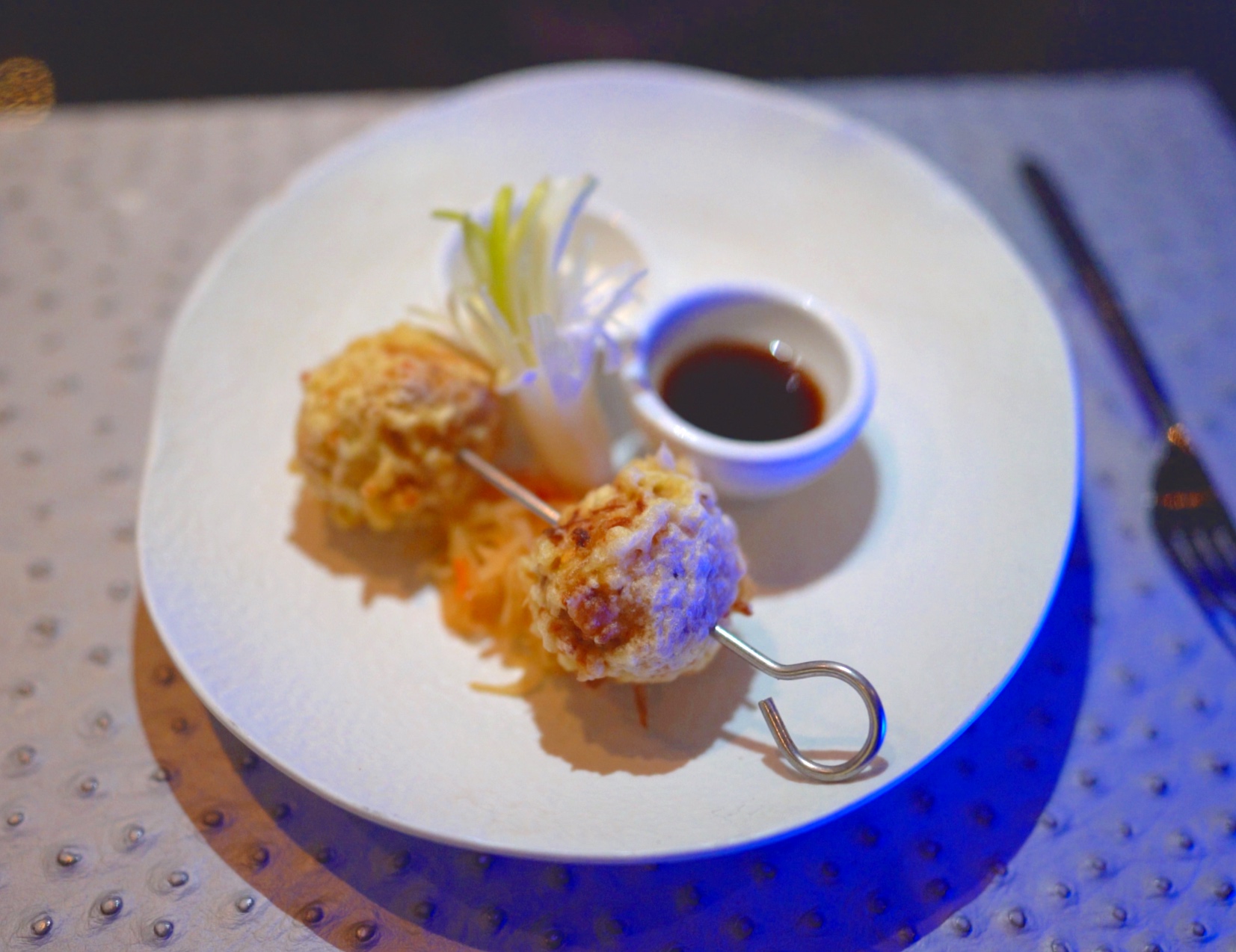 King crab tempura.