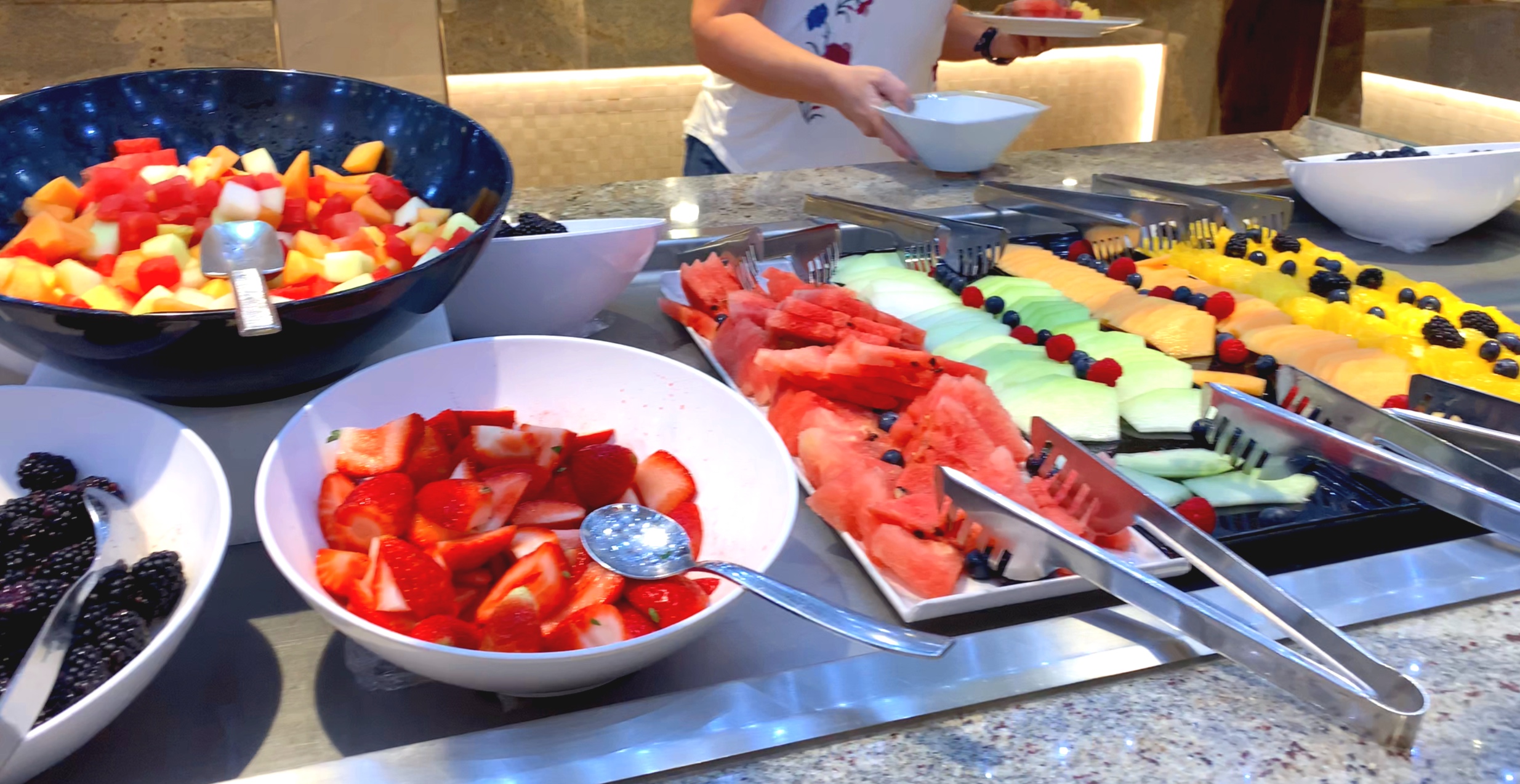 A delicious array of fresh fruit and berries.