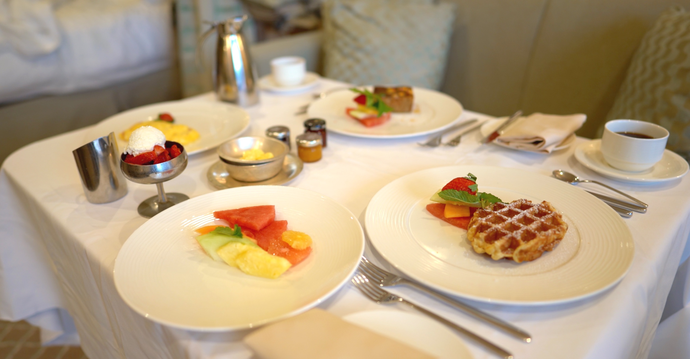 Our delicious in-suite breakfast.
