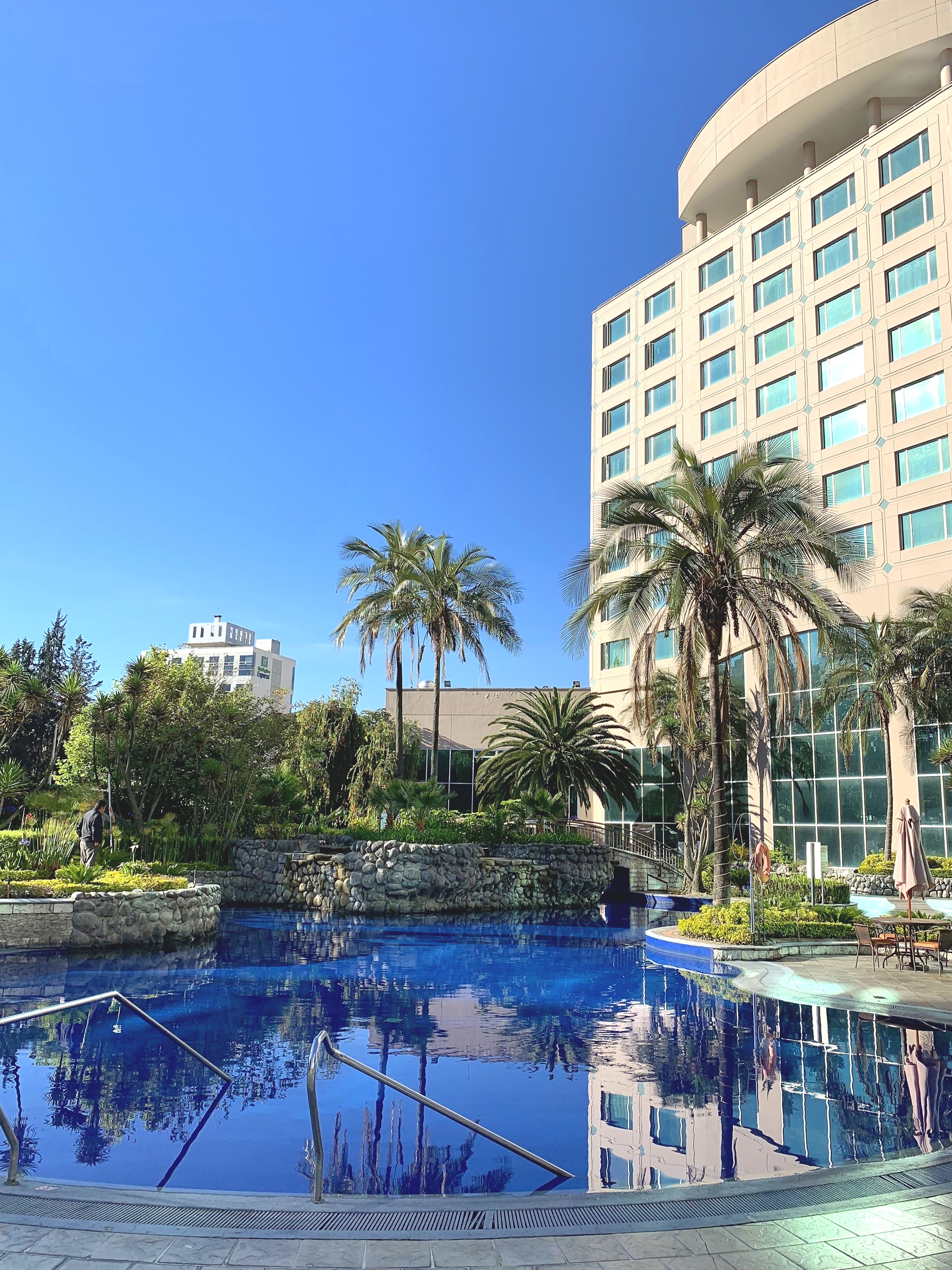  The inviting looking outdoor pool.  