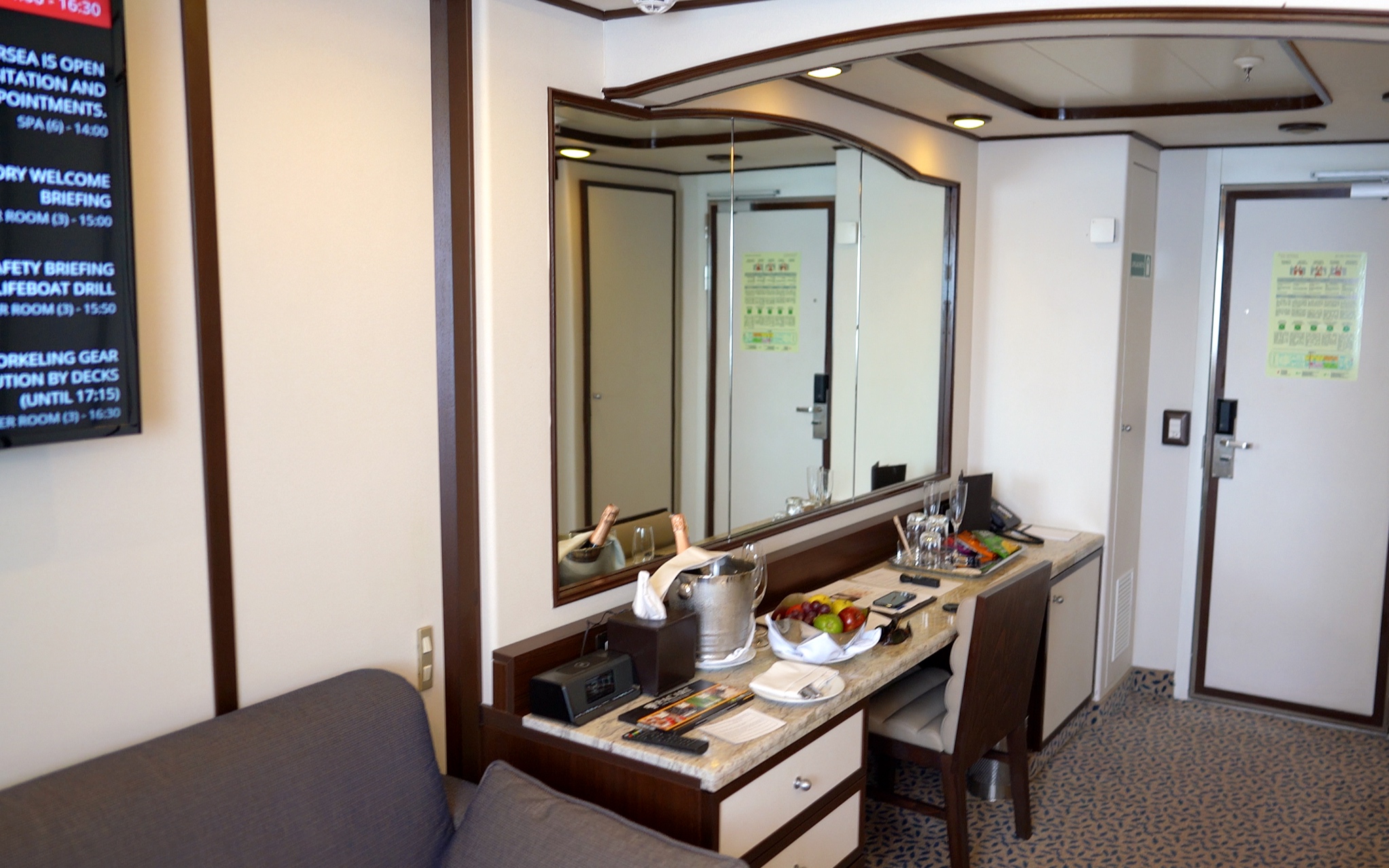  The vanity desk in our suite.  
