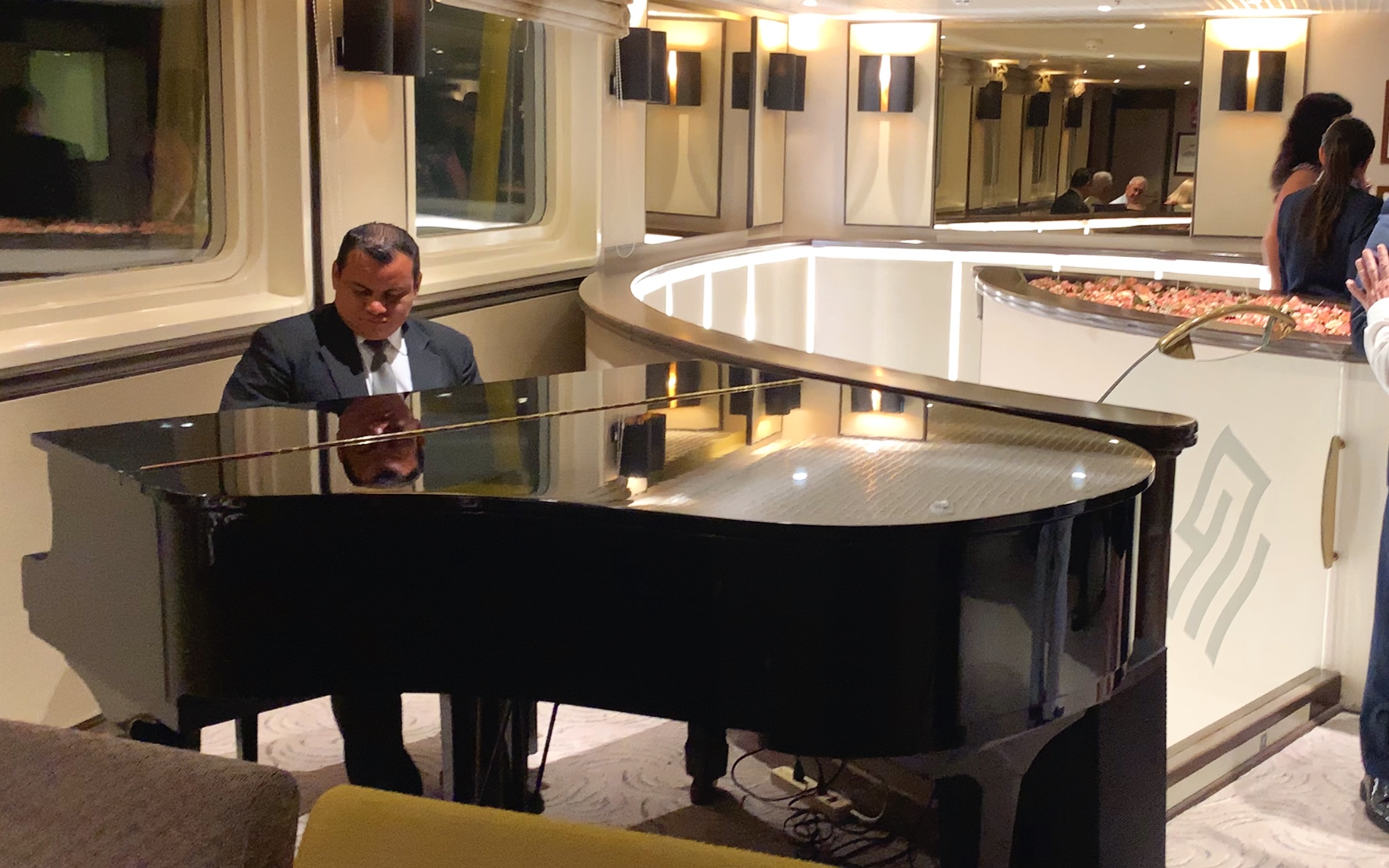  Alfredo entertaining us in the Piano bar.  