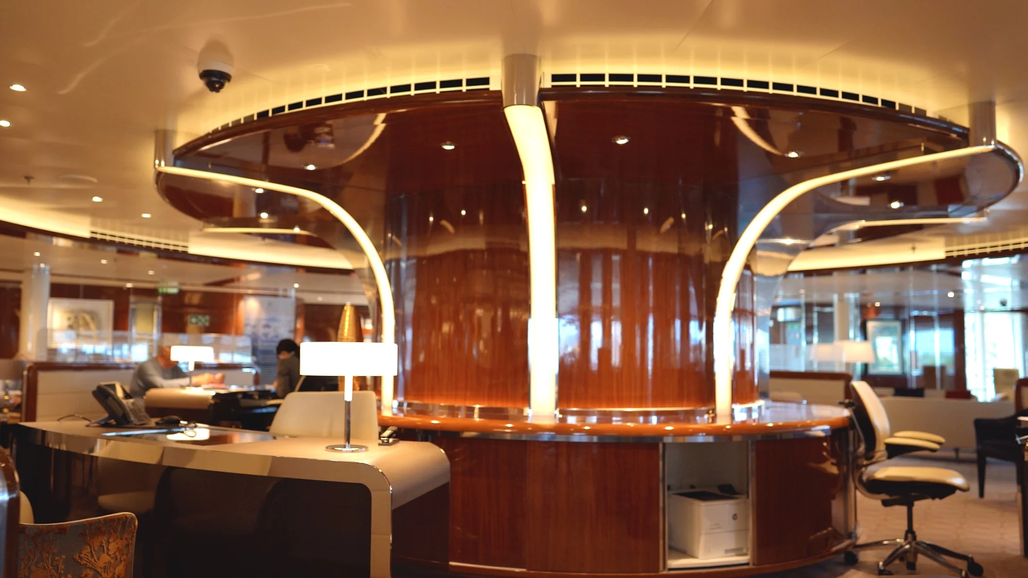 Seabourn Square guest services area.