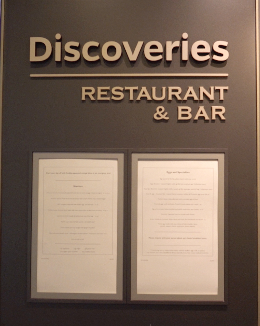  Discoveries restaurant. 