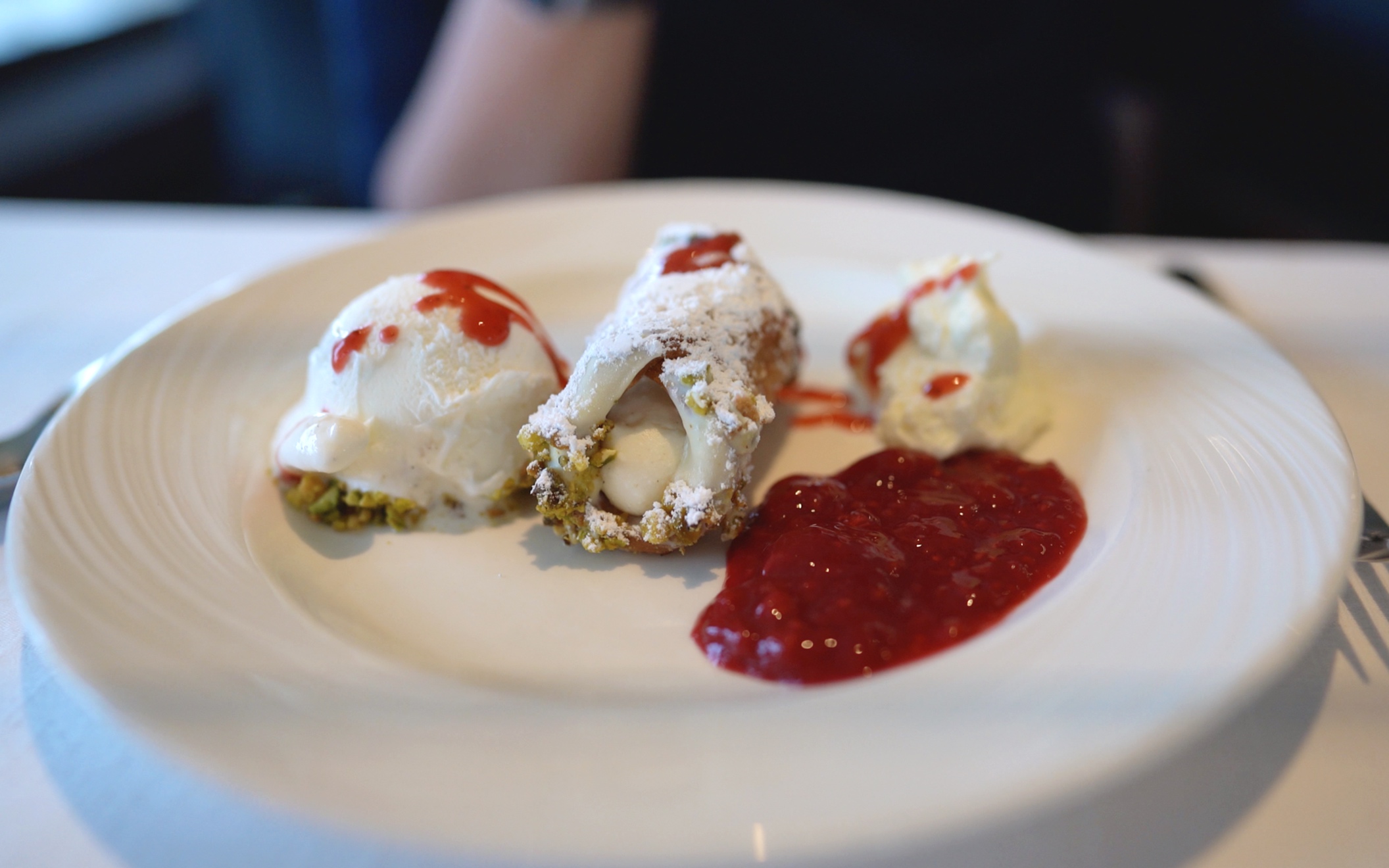 Cannoli served by the Officers whilst docked in Sicily.