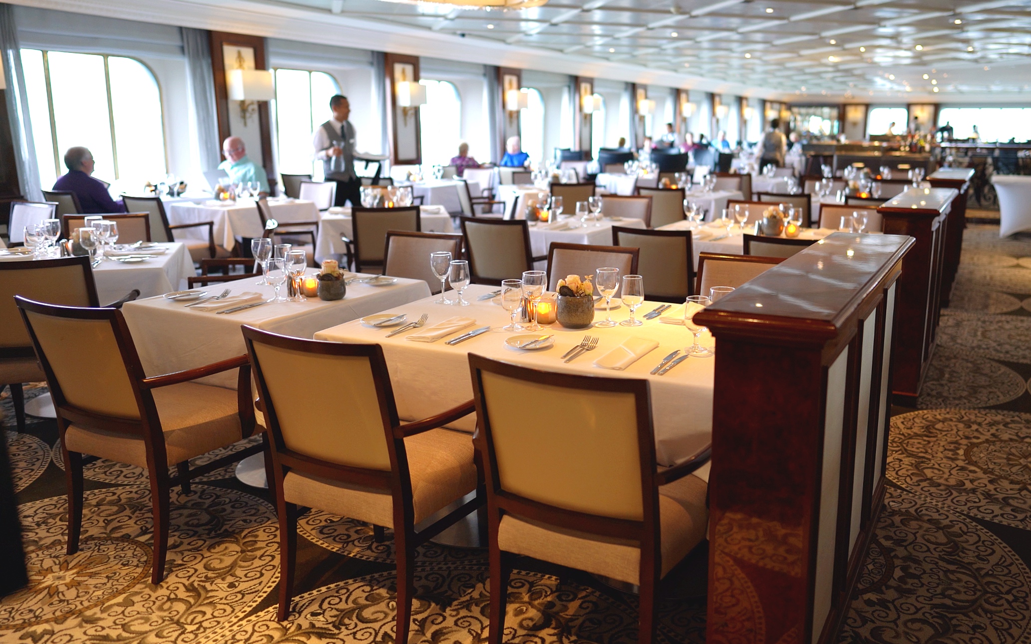 The beautiful Discoveries restaurant.