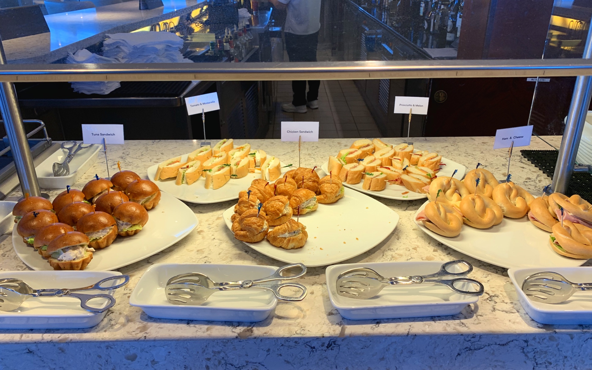 Lunchtime sandwich selection in the Living room