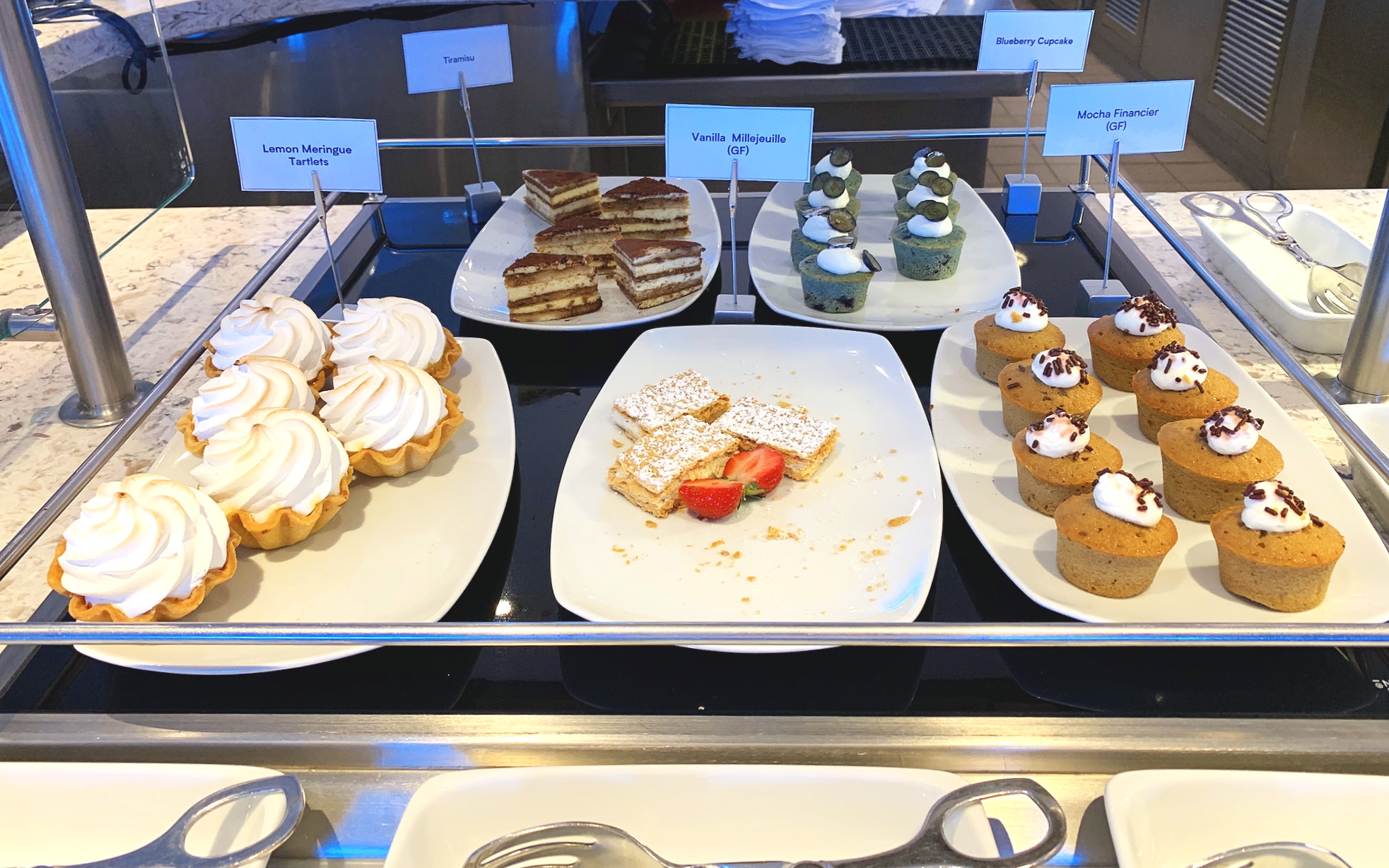 Lunchtime cake selection in the Living room