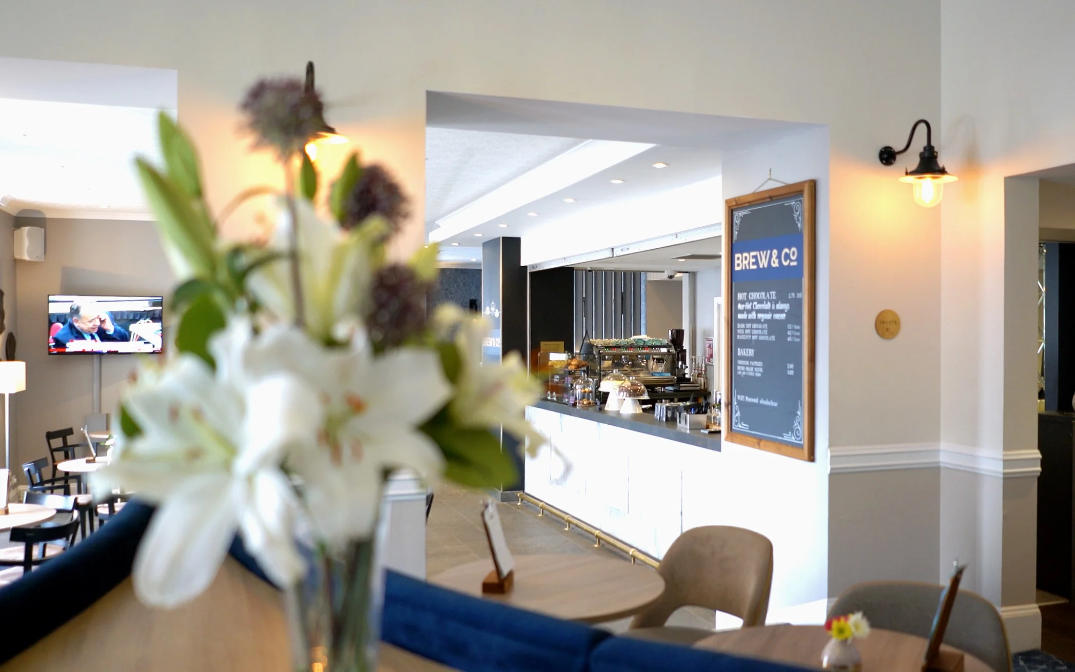 The enticing looking bar.