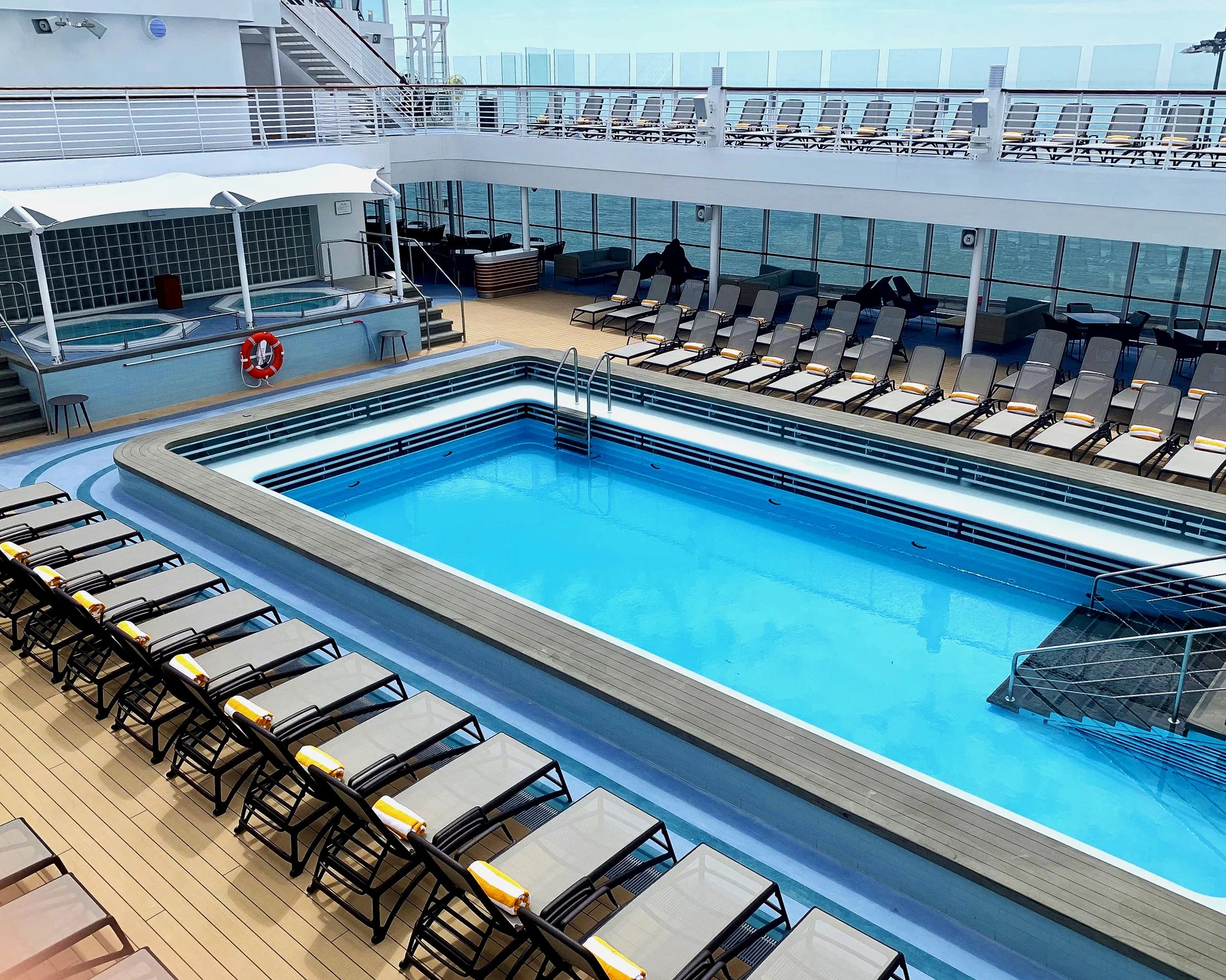 The covered hot tubs