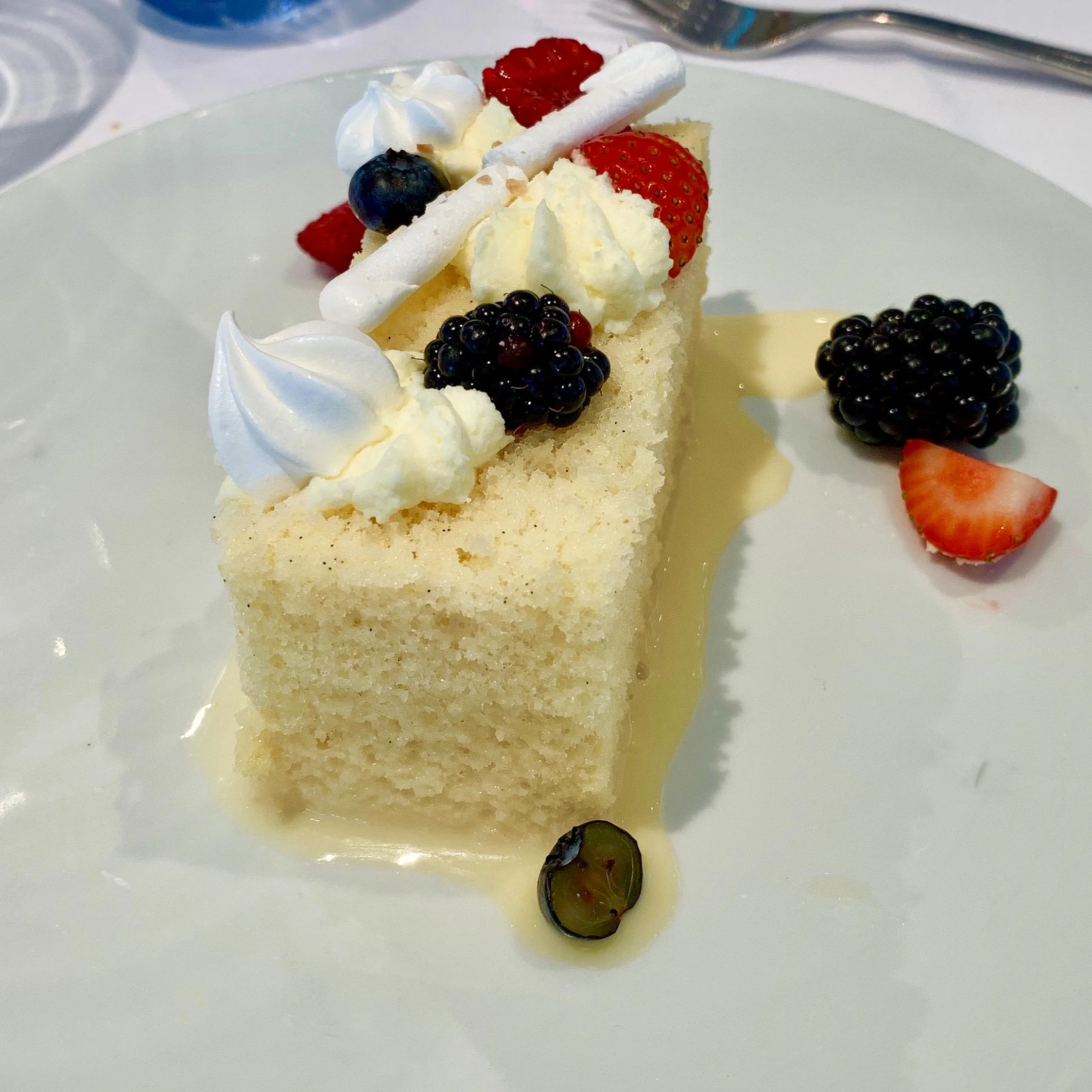 Don’t be deceived by this rather simple looking dessert - it was a light, vanilla-infused slice of heaven!