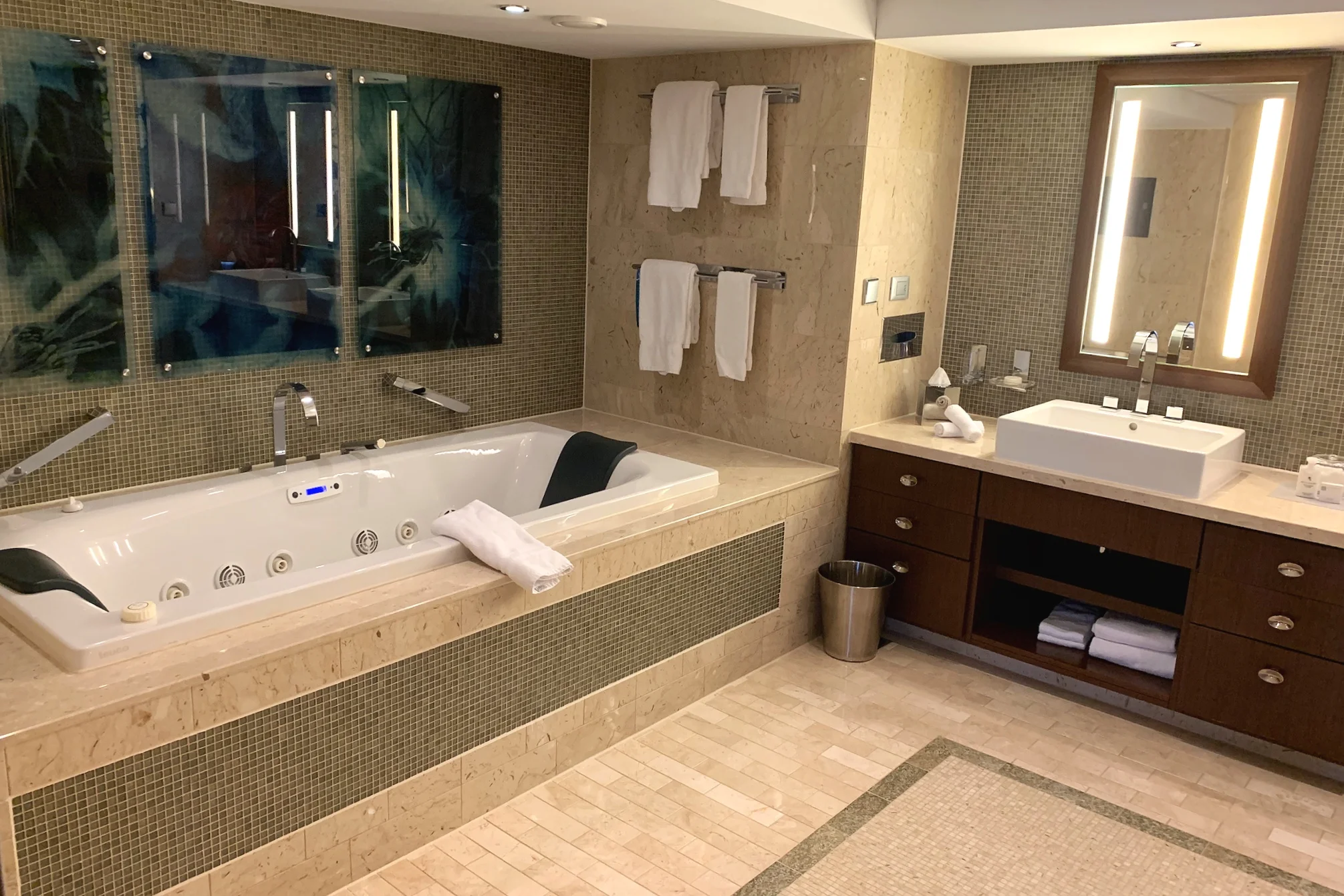 The massive bathroom