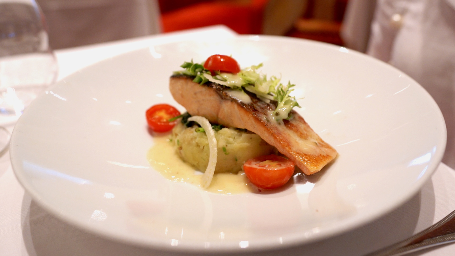 Our salmon lunch dish