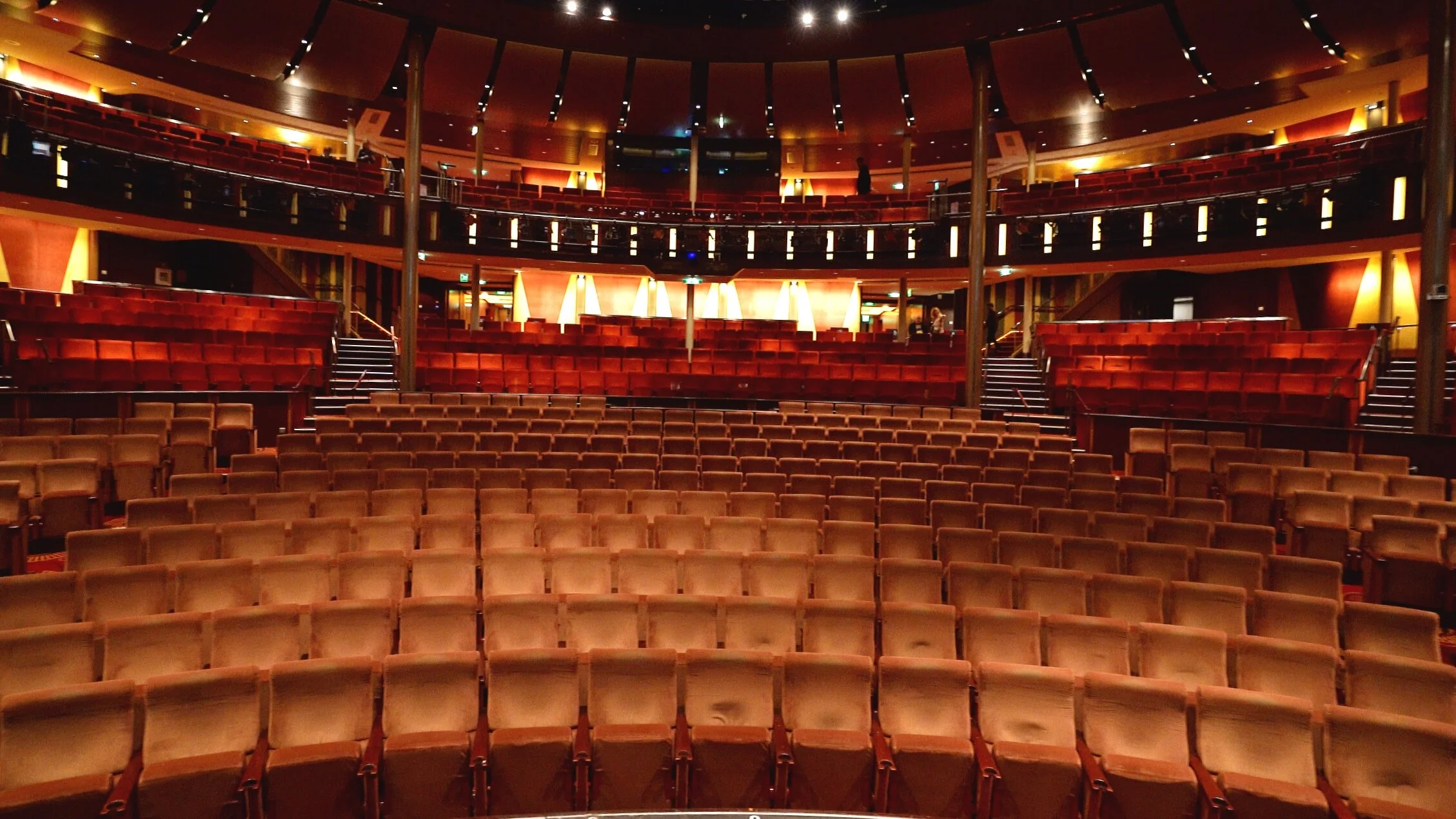 Looking out from the stage.